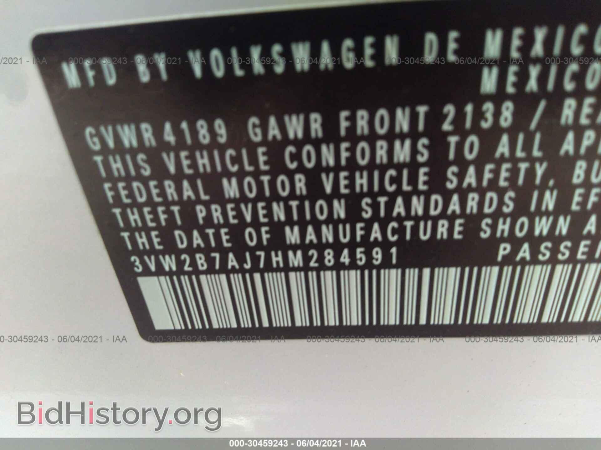 2017 VOLKSWAGEN JETTA - VIN: 3VW2B7AJ7HM284591 - Фото 9
