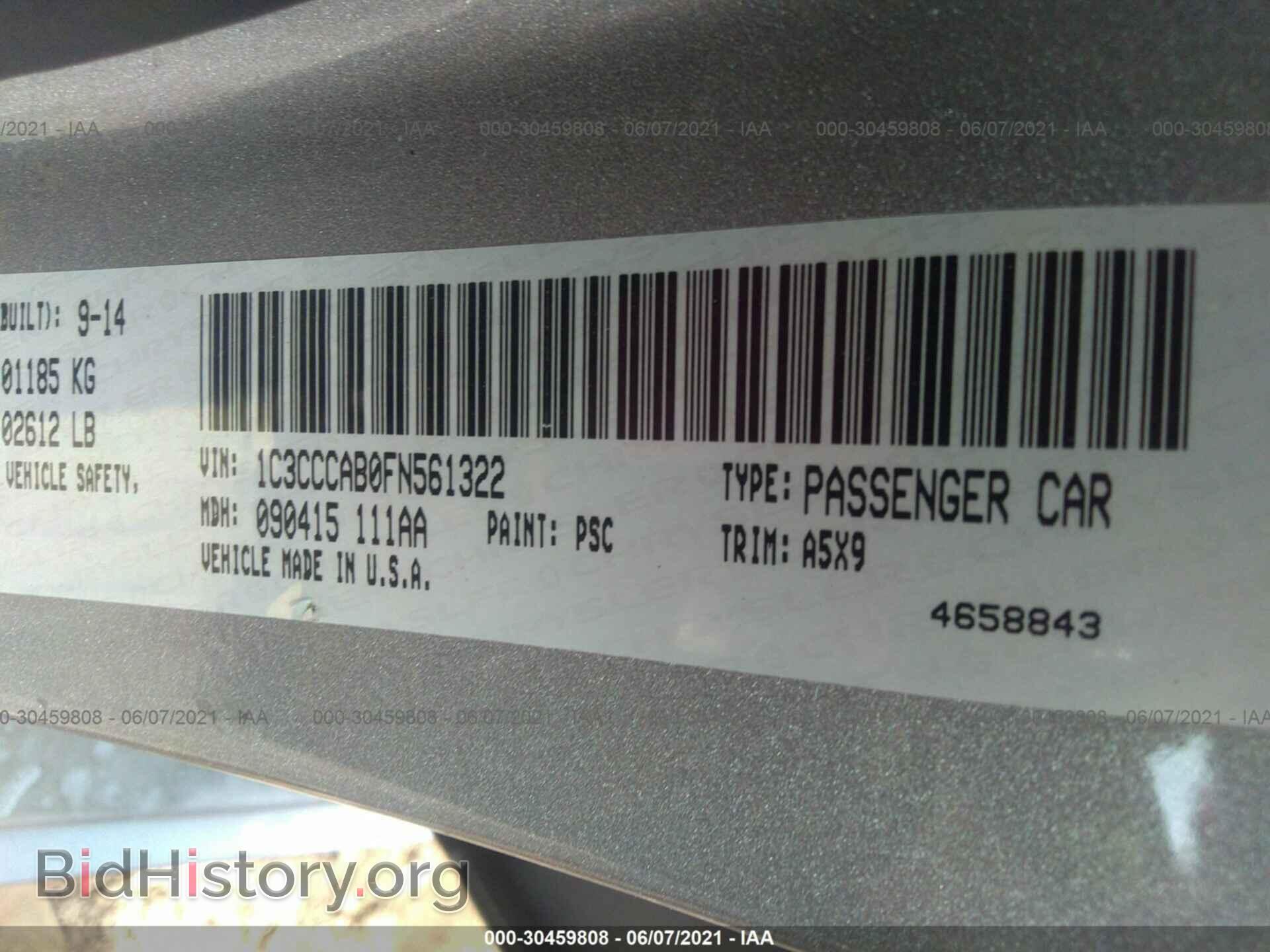 2015 CHRYSLER 200 - VIN: 1C3CCCAB0FN561322 - Photo 9