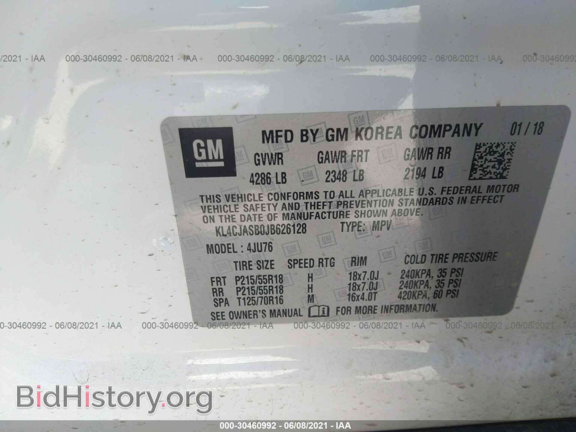 2018 BUICK ENCORE - VIN: KL4CJASB0JB626128 - Photo 9