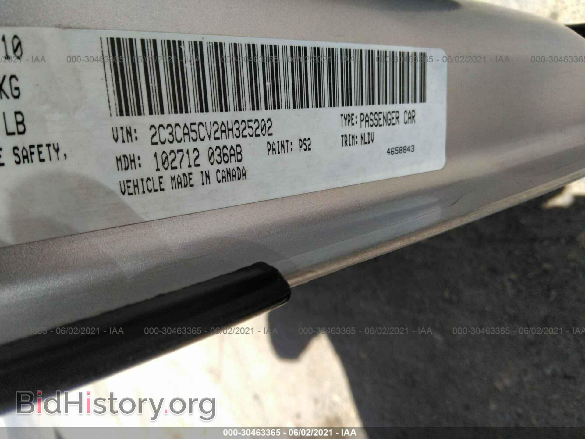 2010 CHRYSLER 300 - VIN: 2C3CA5CV2AH325202 - Фото 9
