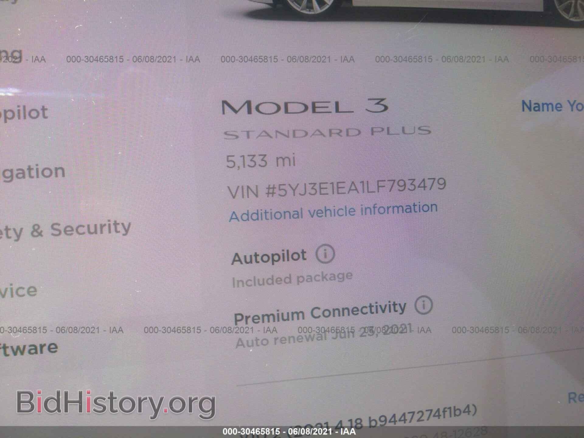 2020 TESLA MODEL 3 - VIN: 5YJ3E1EA1LF793479 - Photo 7