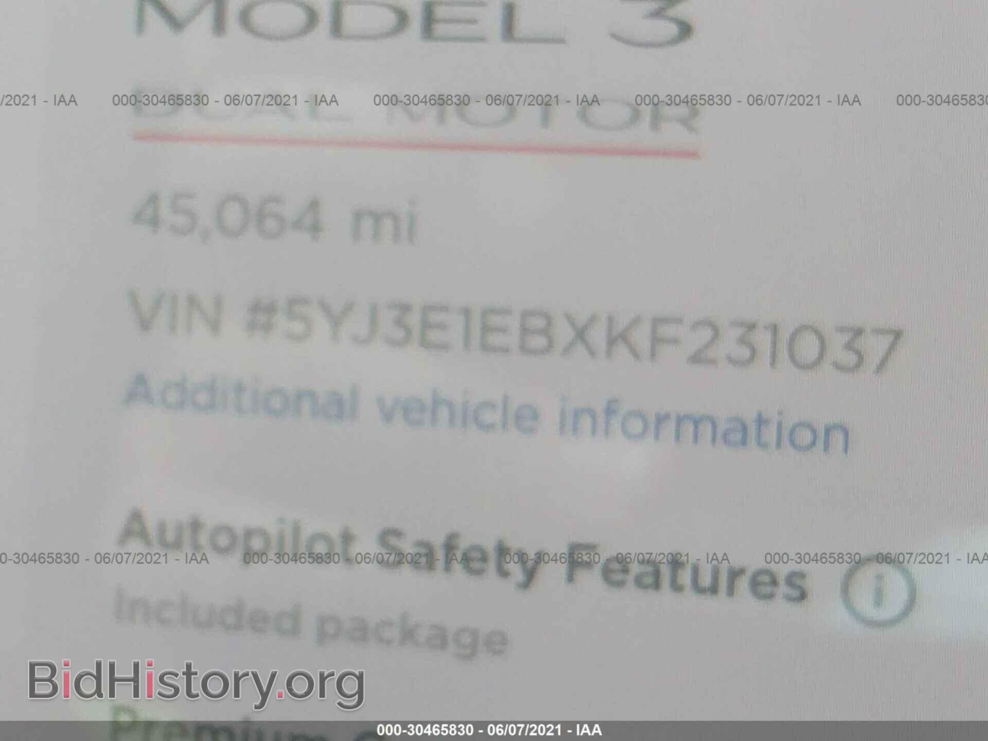2019 TESLA MODEL 3 - VIN: 5YJ3E1EBXKF231037 - Photo 9