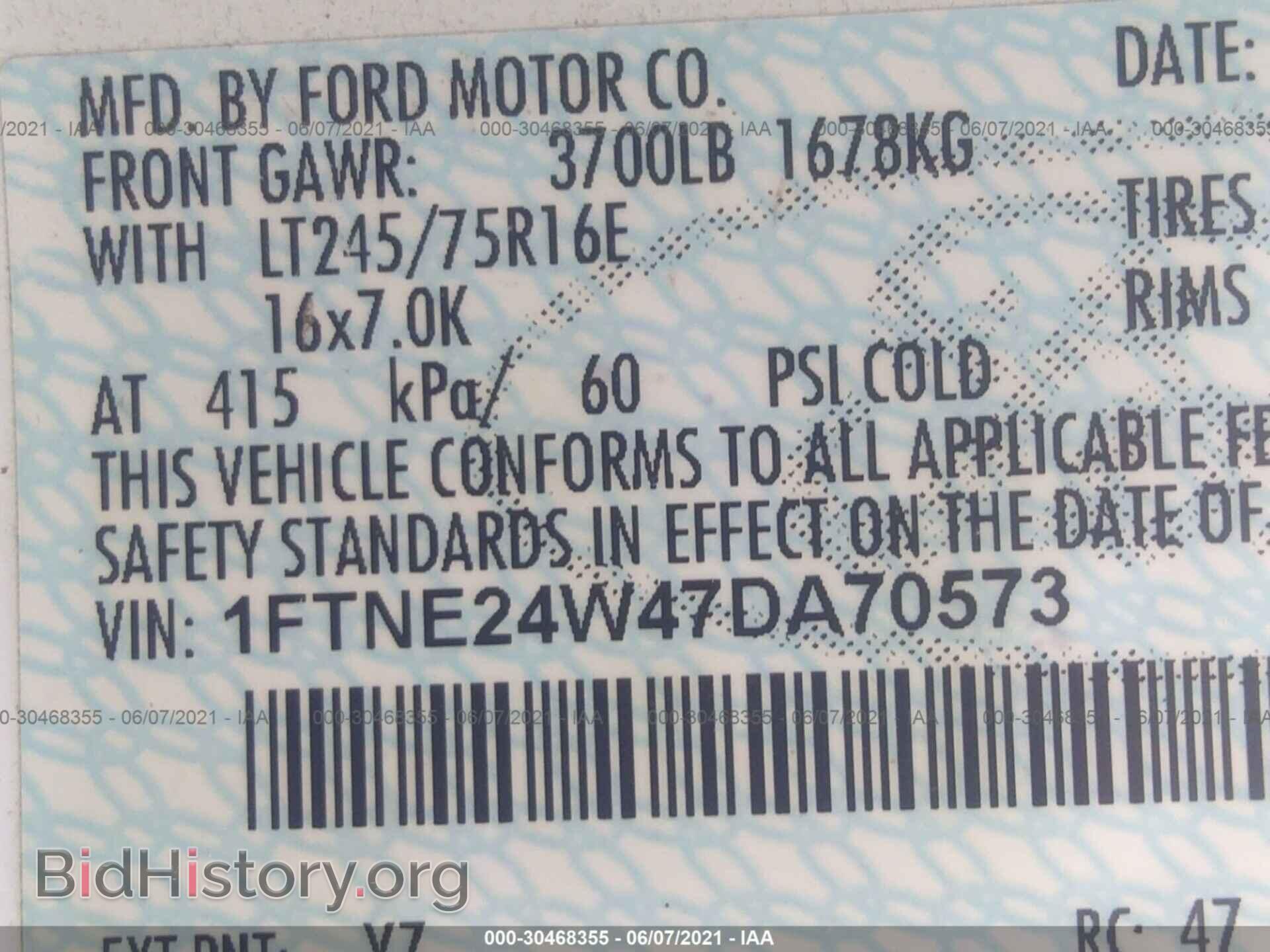 2007 FORD ECONOLINE CARGO VAN - VIN: 1FTNE24W47DA70573 - Фото 9