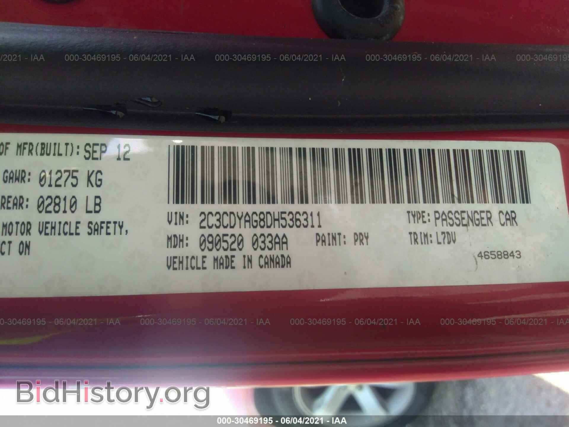 2013 DODGE CHALLENGER - VIN: 2C3CDYAG8DH536311 - Photo 9