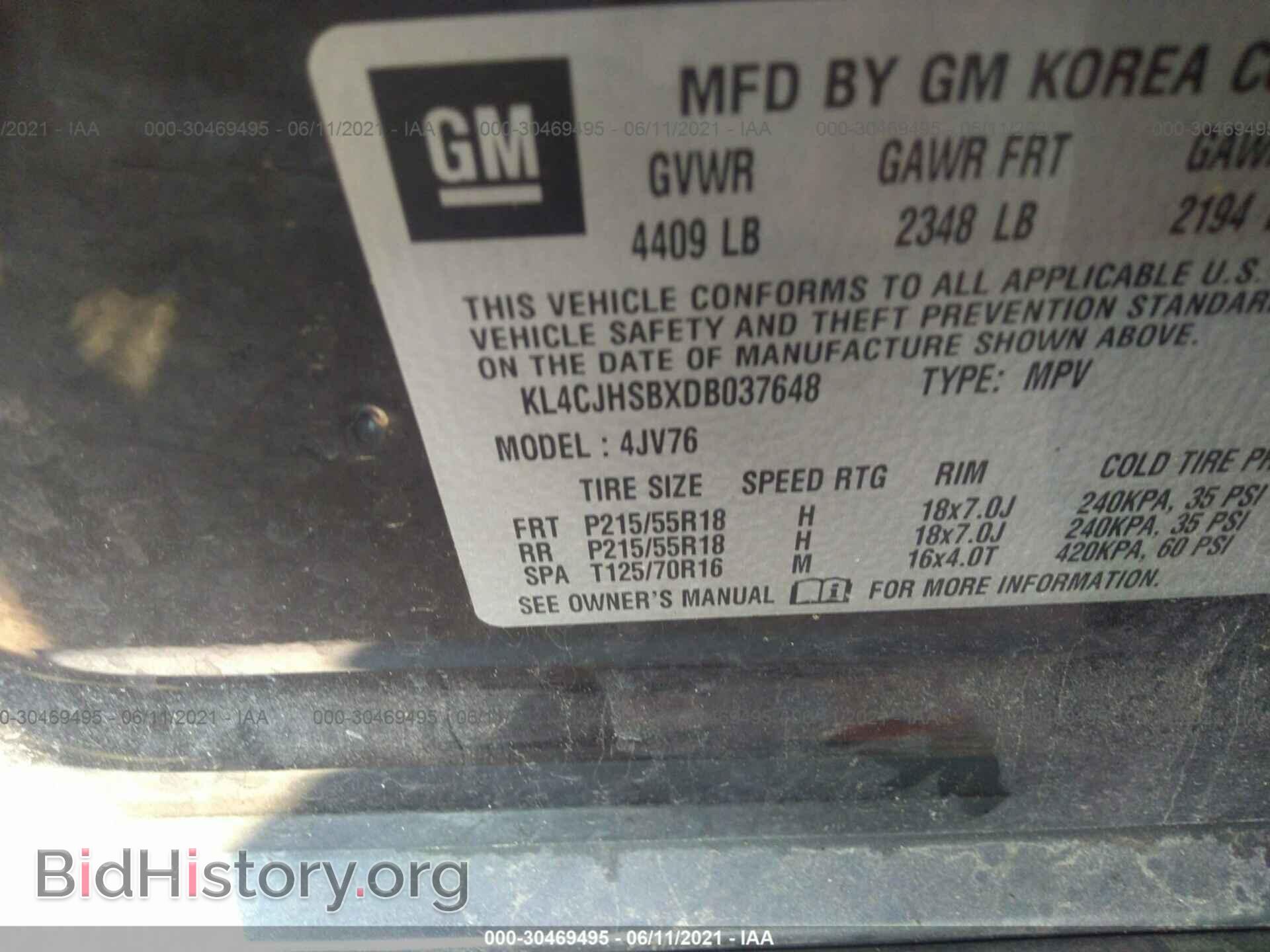 2013 BUICK ENCORE - VIN: KL4CJHSBXDB037648 - Photo 9