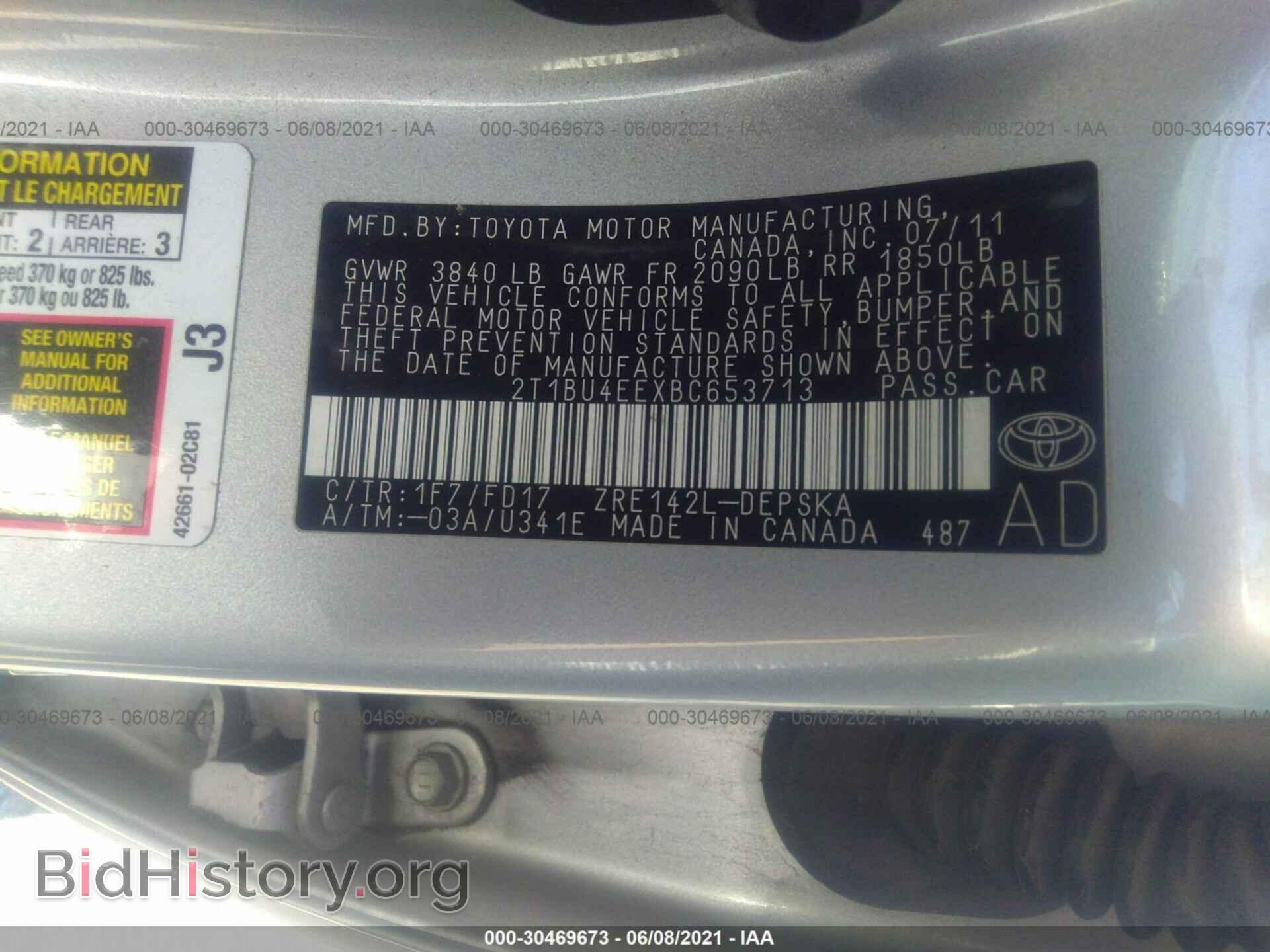 2011 TOYOTA COROLLA - VIN: 2T1BU4EEXBC653713 - Photo 9