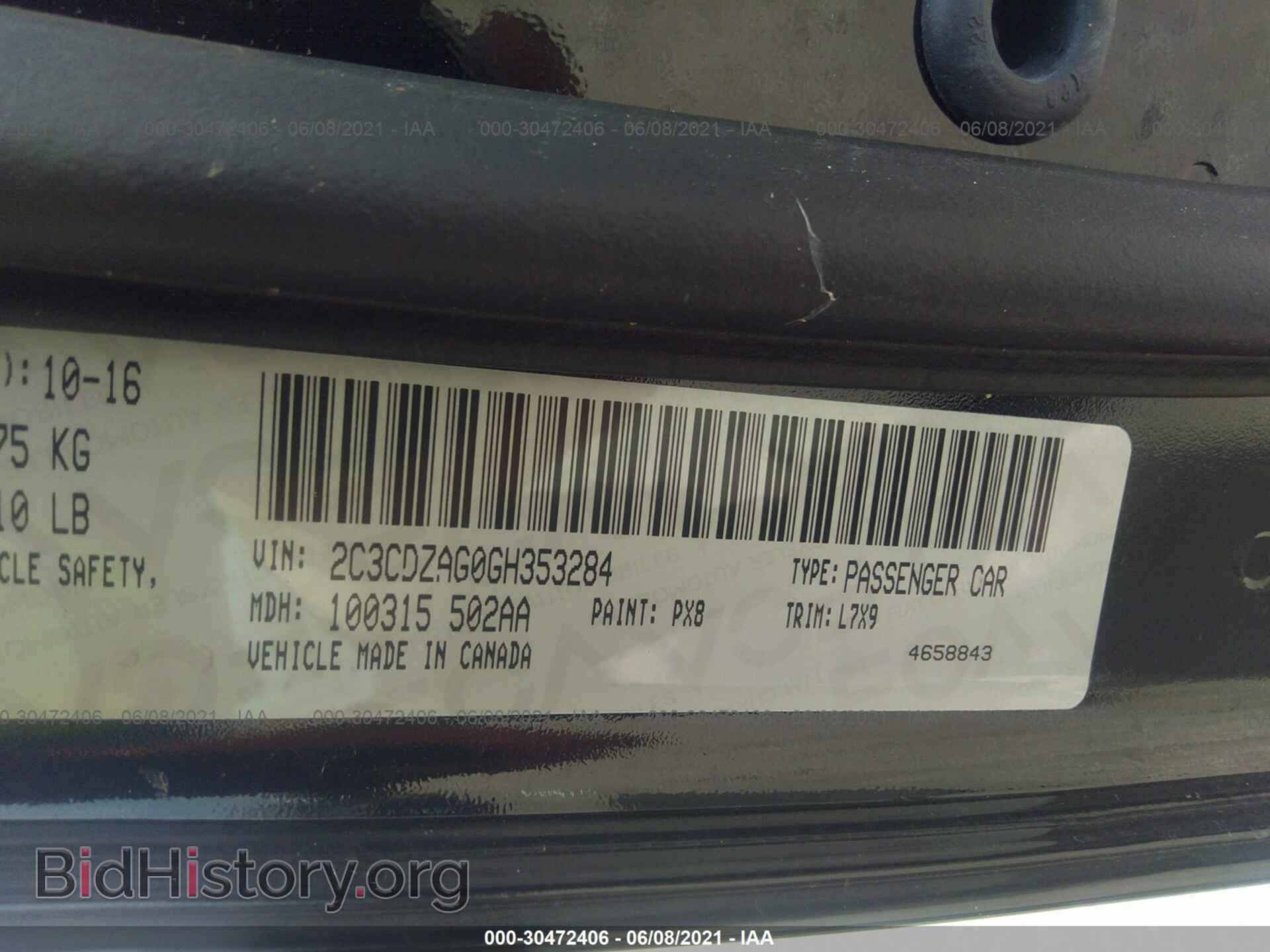 2016 DODGE CHALLENGER - VIN: 2C3CDZAG0GH353284 - Photo 9