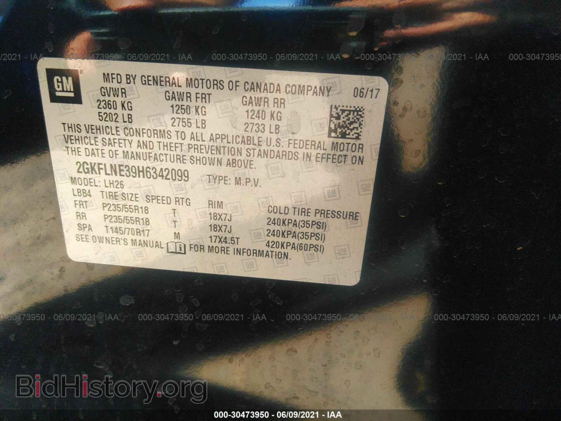 2017 GMC TERRAIN - VIN: 2GKFLNE39H6342099 - Фото 9