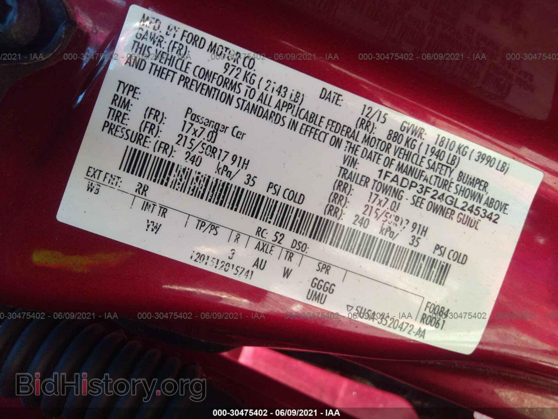 2016 FORD FOCUS - VIN: 1FADP3F24GL245342 - Photo 9