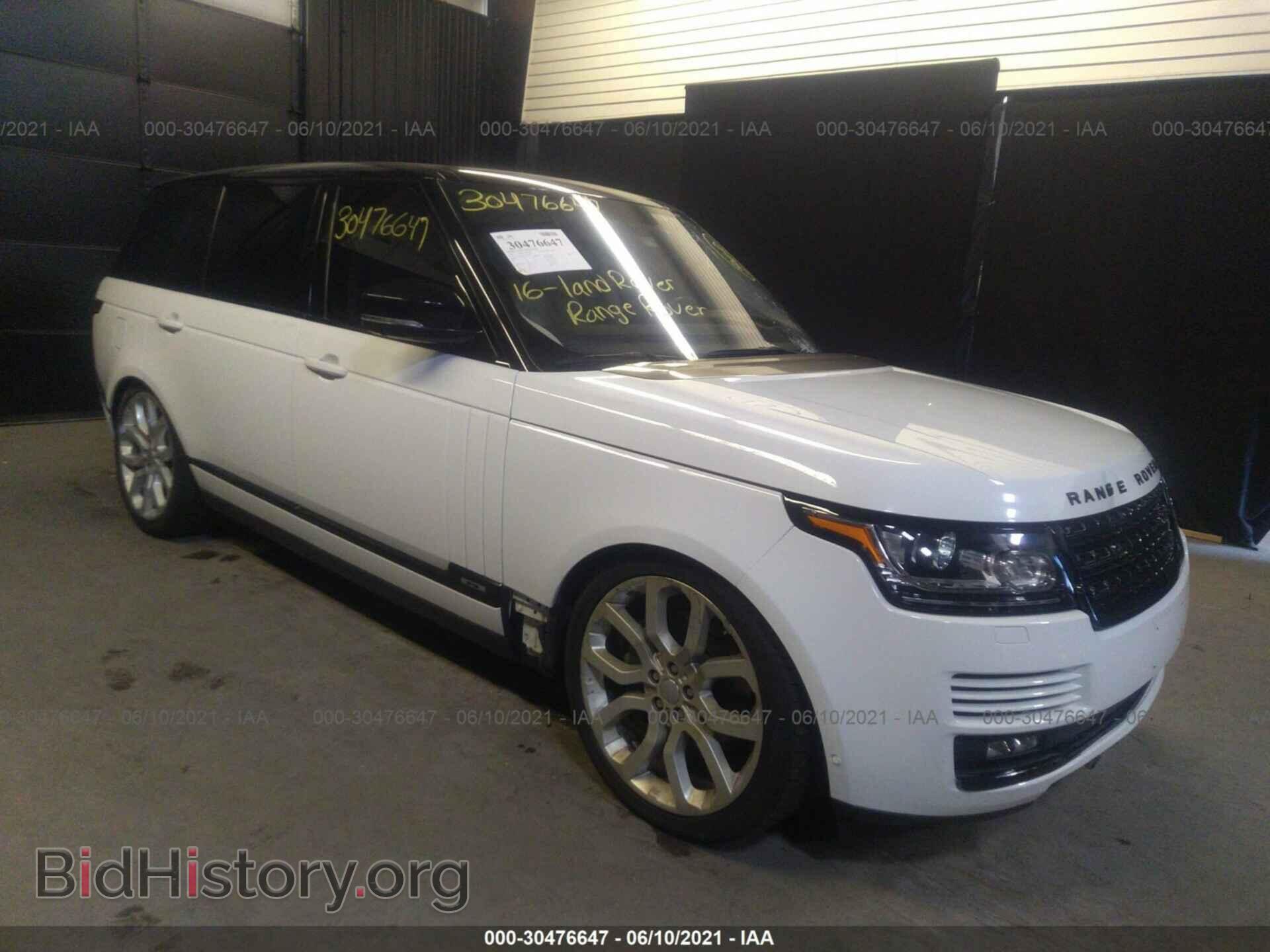 Фотография SALGS3EF9GA260191 - LAND ROVER RANGE ROVER 2016