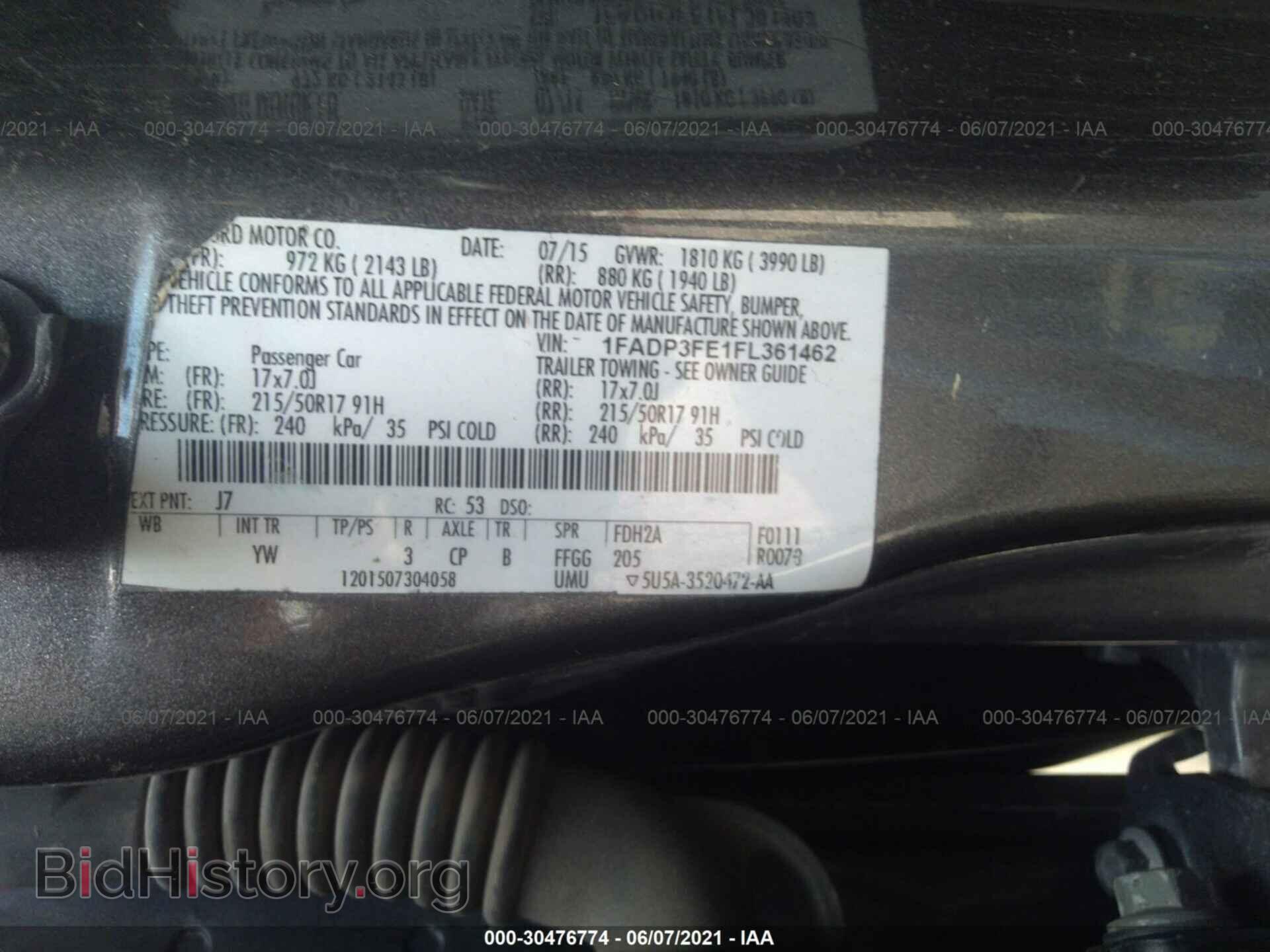 2015 FORD FOCUS - VIN: 1FADP3FE1FL361462 - Photo 9