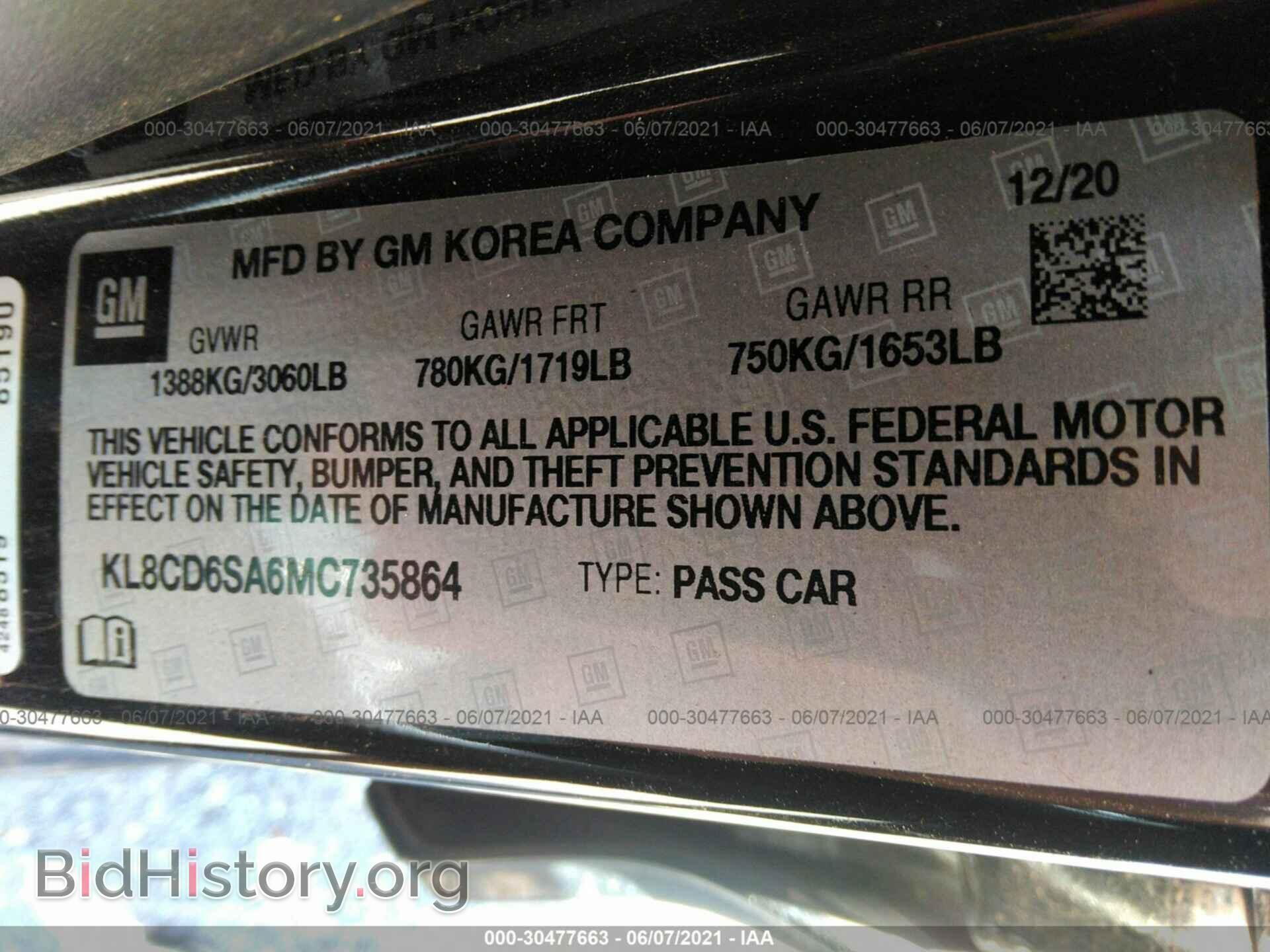 2021 CHEVROLET SPARK - VIN: KL8CD6SA6MC735864 - Photo 9