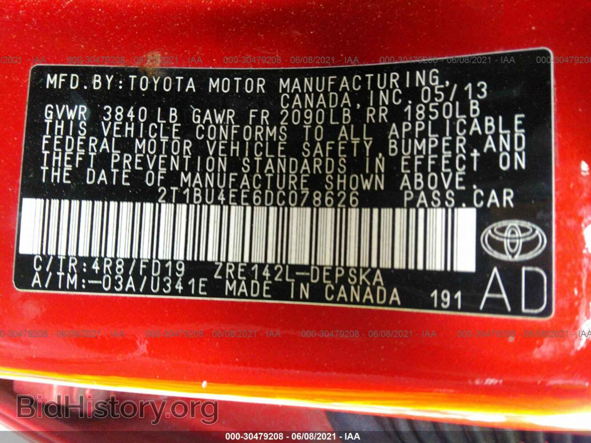 2013 TOYOTA COROLLA - VIN: 2T1BU4EE6DC078626 - Photo 9