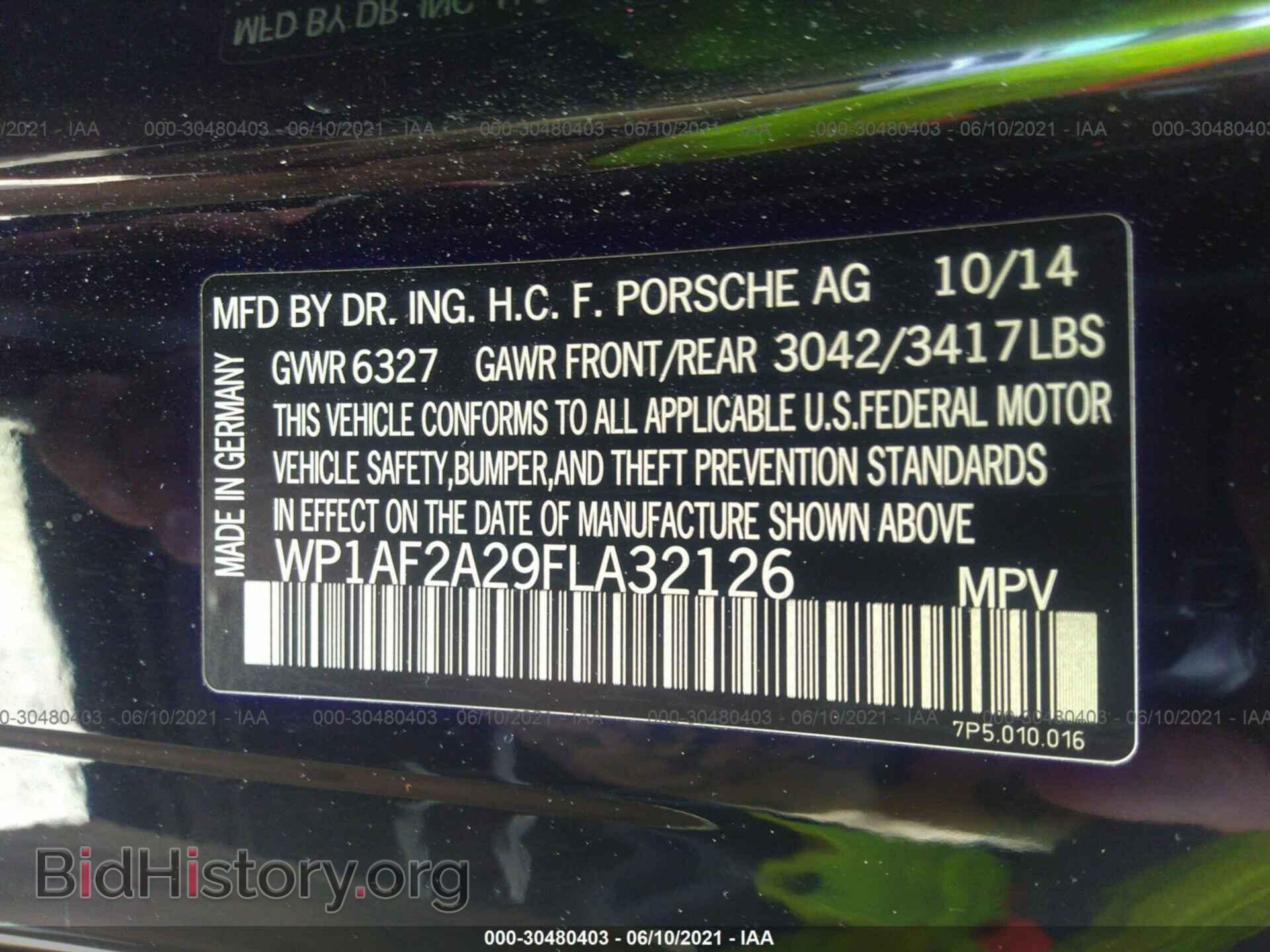 2015 PORSCHE CAYENNE - VIN: WP1AF2A29FLA32126 - Фото 9