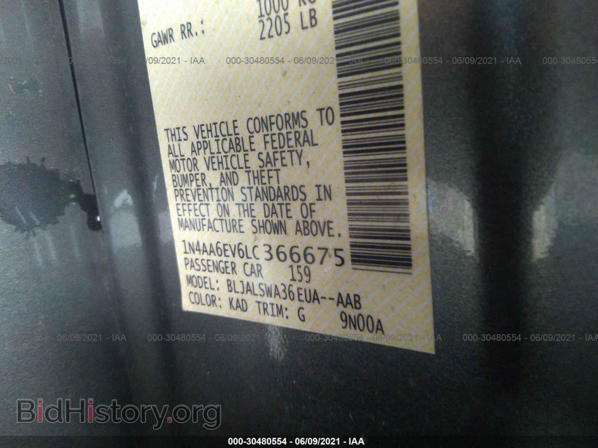 2020 NISSAN MAXIMA - VIN: 1N4AA6EV6LC366675 - Фото 9