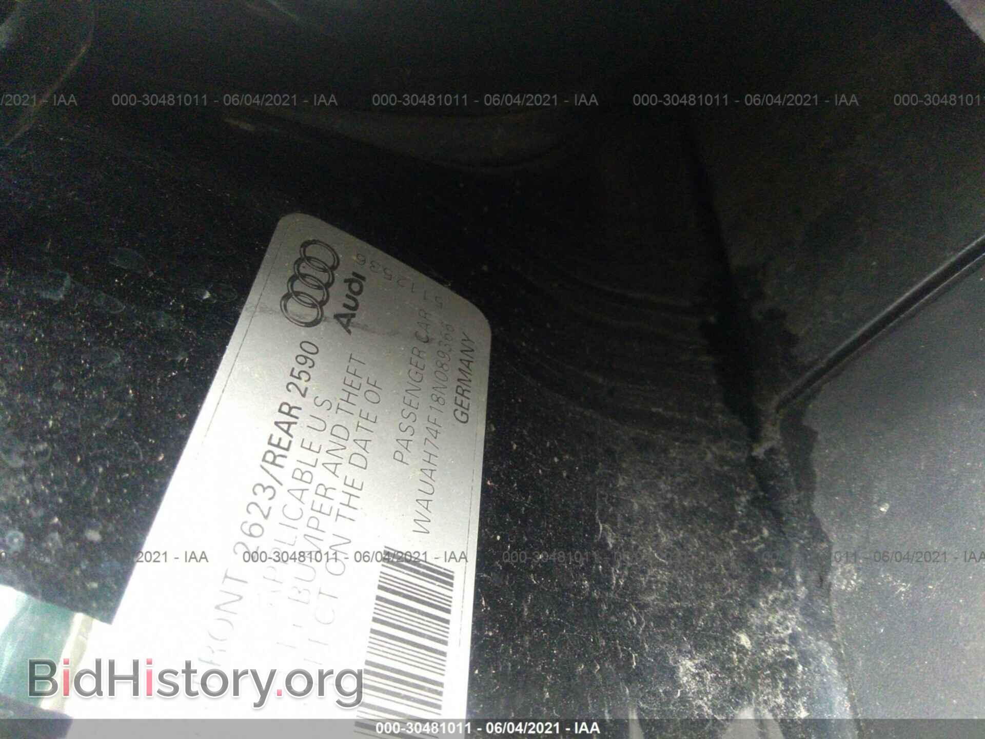 2008 AUDI A6 - VIN: WAUAH74F18N089366 - Фото 9