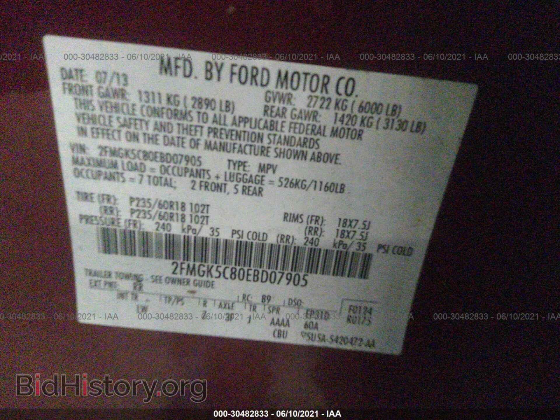 2014 FORD FLEX - VIN: 2FMGK5C80EBD07905 - Photo 9