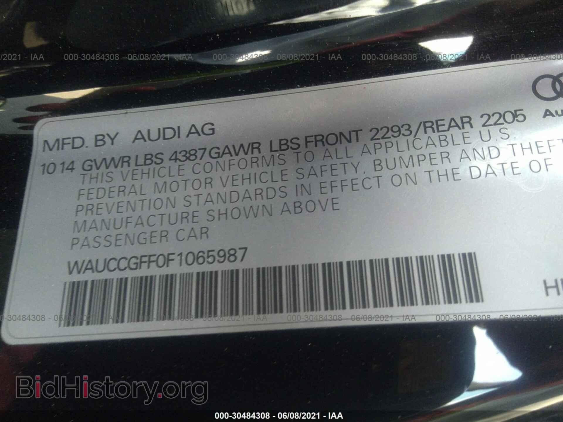 2015 AUDI A3 - VIN: WAUCCGFF0F1065987 - Фото 9