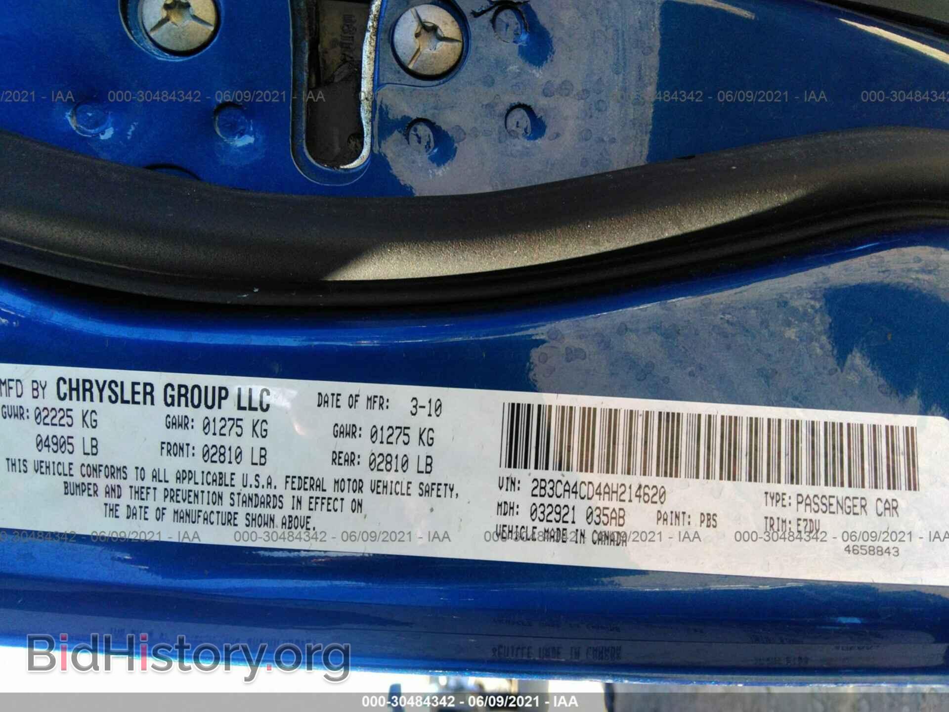 2010 DODGE CHARGER - VIN: 2B3CA4CD4AH214620 - Photo 9