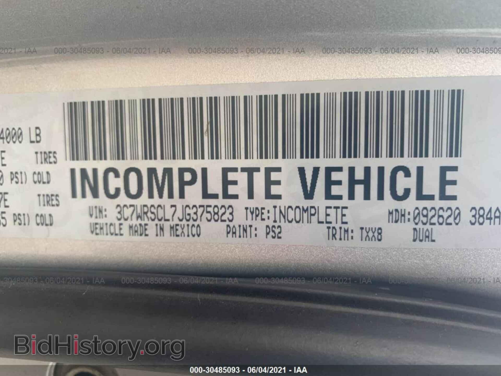 2018 RAM 3500 CHASSIS CAB - VIN: 3C7WRSCL7JG375823 - Фото 10