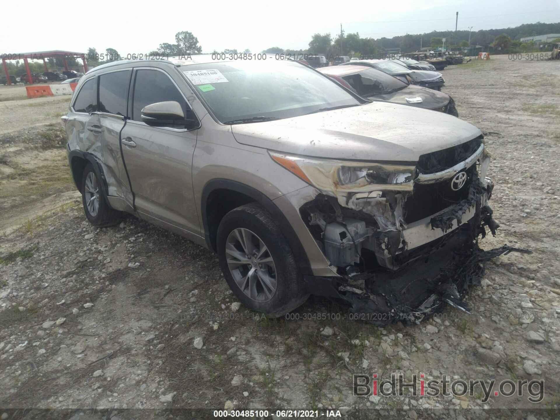 Photo 5TDKKRFH4ES038016 - TOYOTA HIGHLANDER 2014