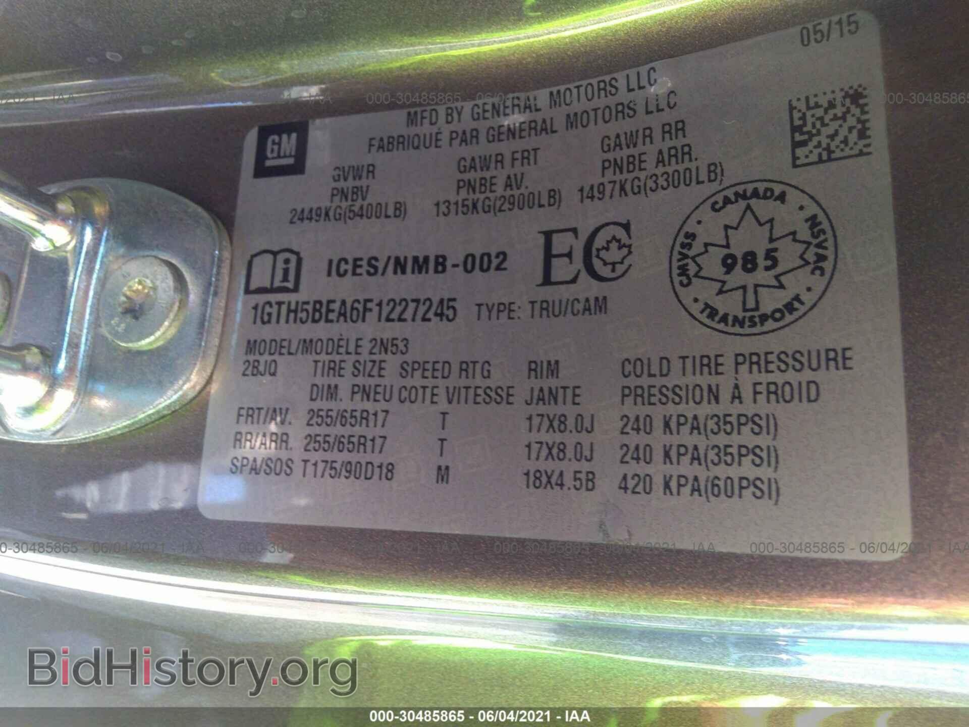 2015 GMC CANYON - VIN: 1GTH5BEA6F1227245 - Фото 9