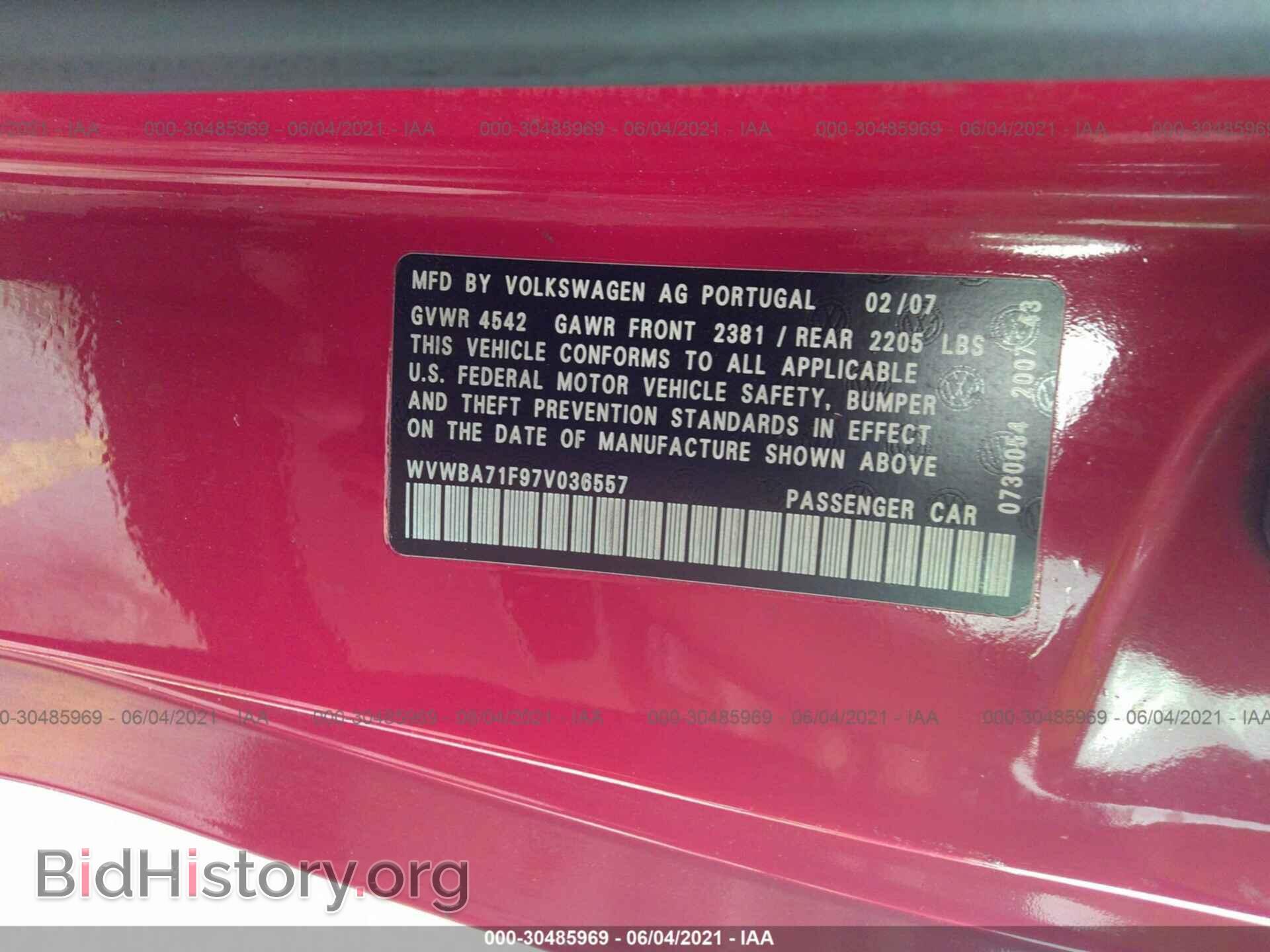 2007 VOLKSWAGEN EOS - VIN: WVWBA71F97V036557 - Фото 9