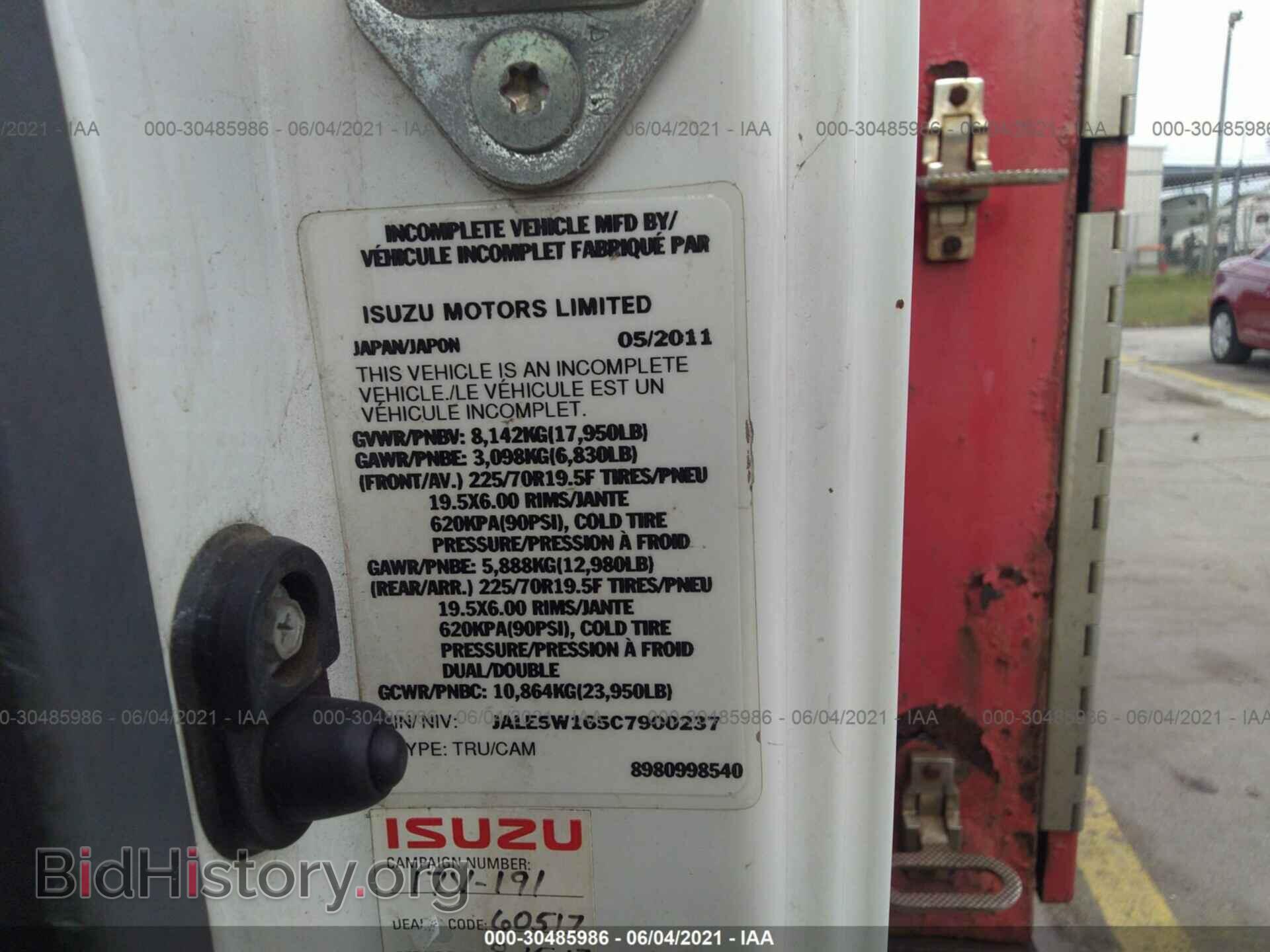 2012 ISUZU DSL REG - VIN: JALE5W165C7900237 - Photo 9