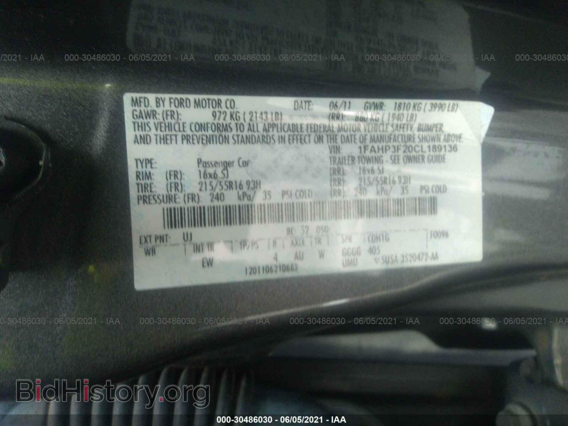 2012 FORD FOCUS - VIN: 1FAHP3F20CL189136 - Photo 9