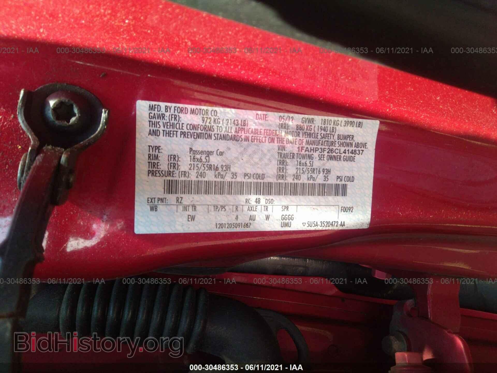 2012 FORD FOCUS - VIN: 1FAHP3F26CL414837 - Фото 9