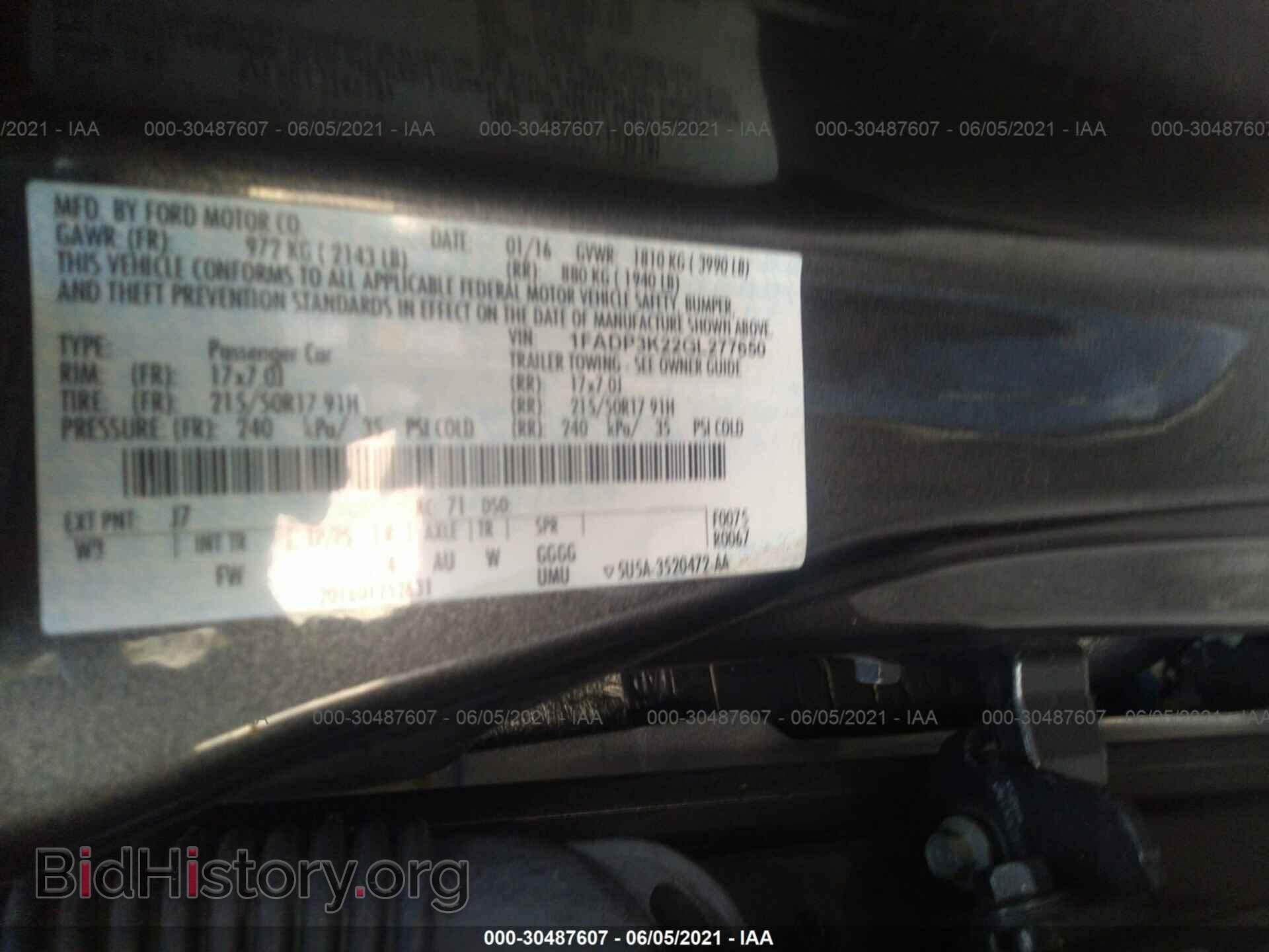 2016 FORD FOCUS - VIN: 1FADP3K22GL277650 - Photo 9