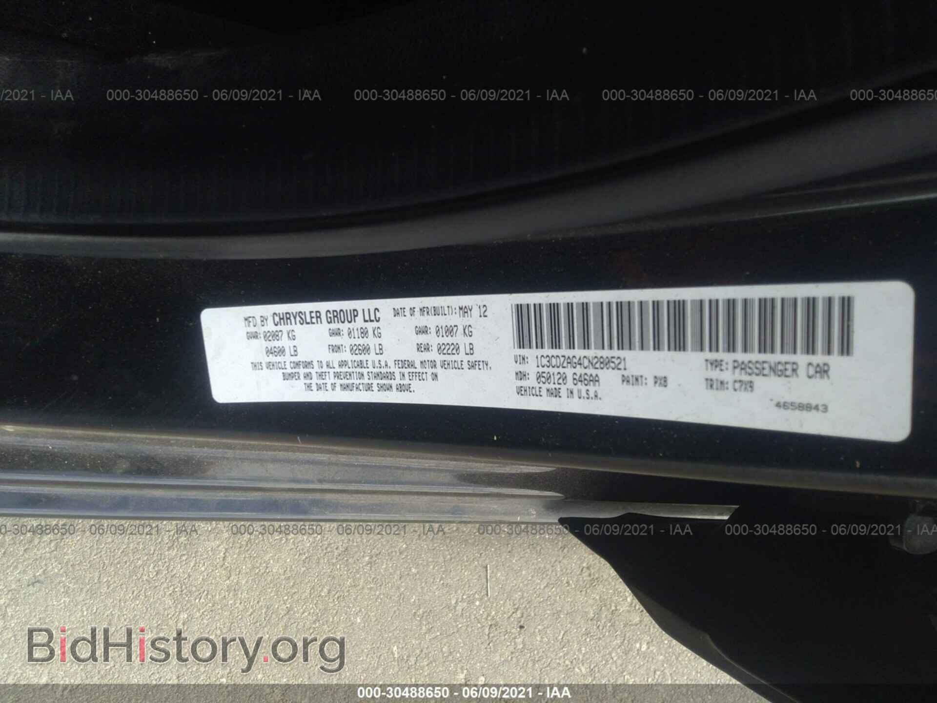 2012 DODGE AVENGER - VIN: 1C3CDZAG4CN280521 - Фото 9