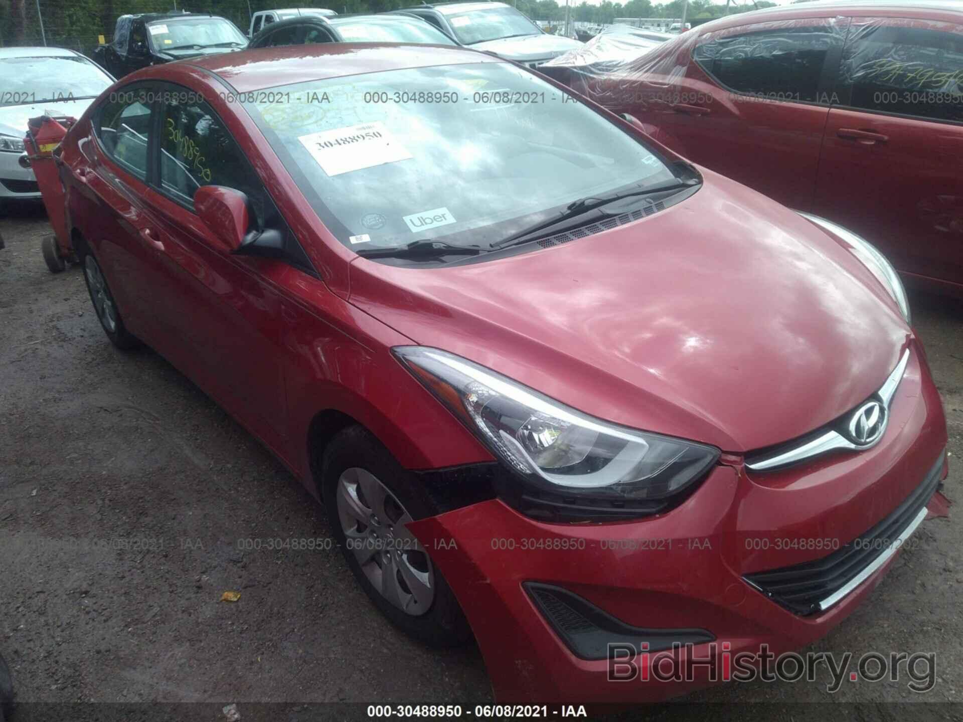 Фотография KMHDH4AEXGU517395 - HYUNDAI ELANTRA 2016