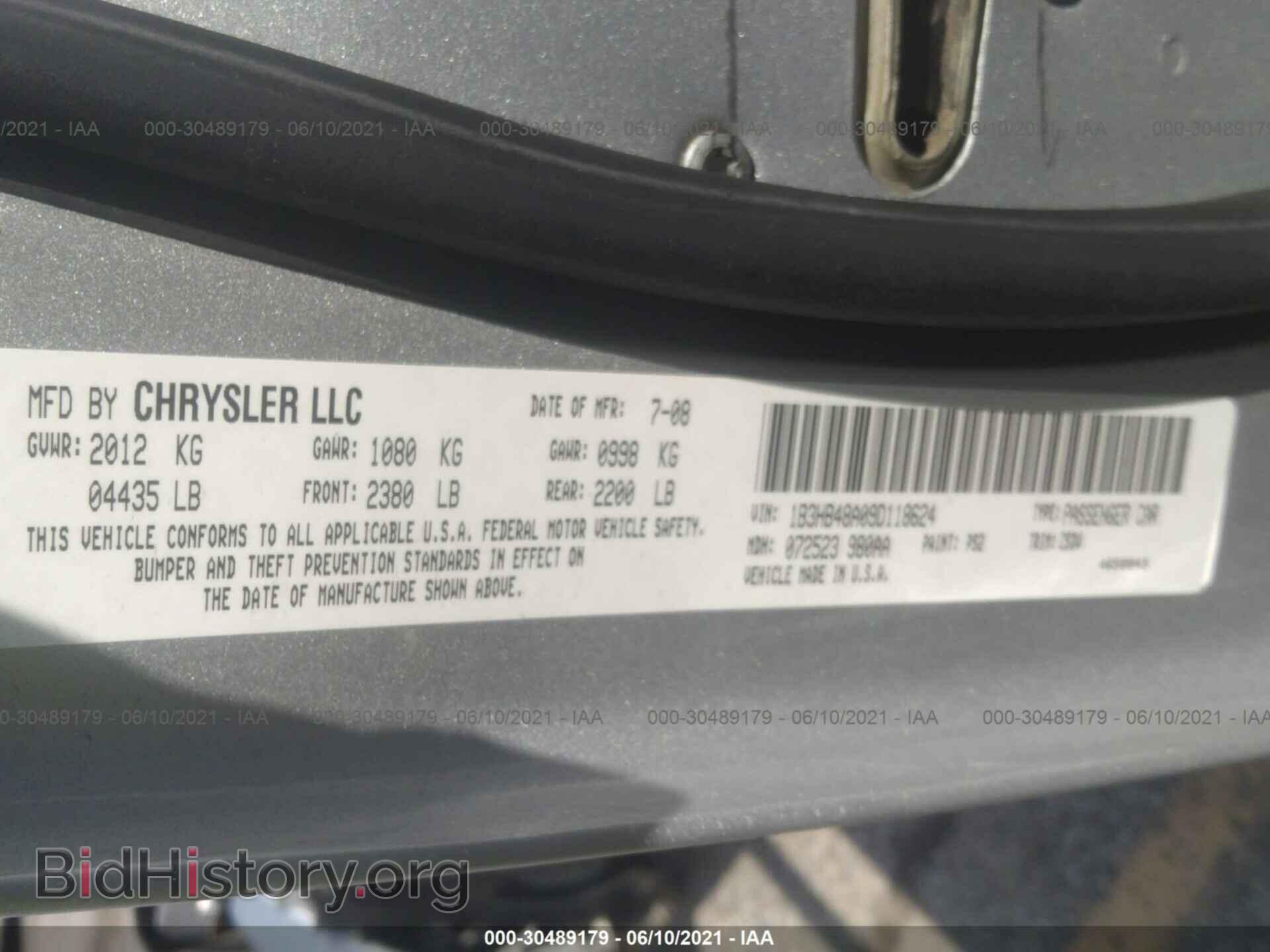 2009 DODGE CALIBER - VIN: 1B3HB48A09D118624 - Photo 9