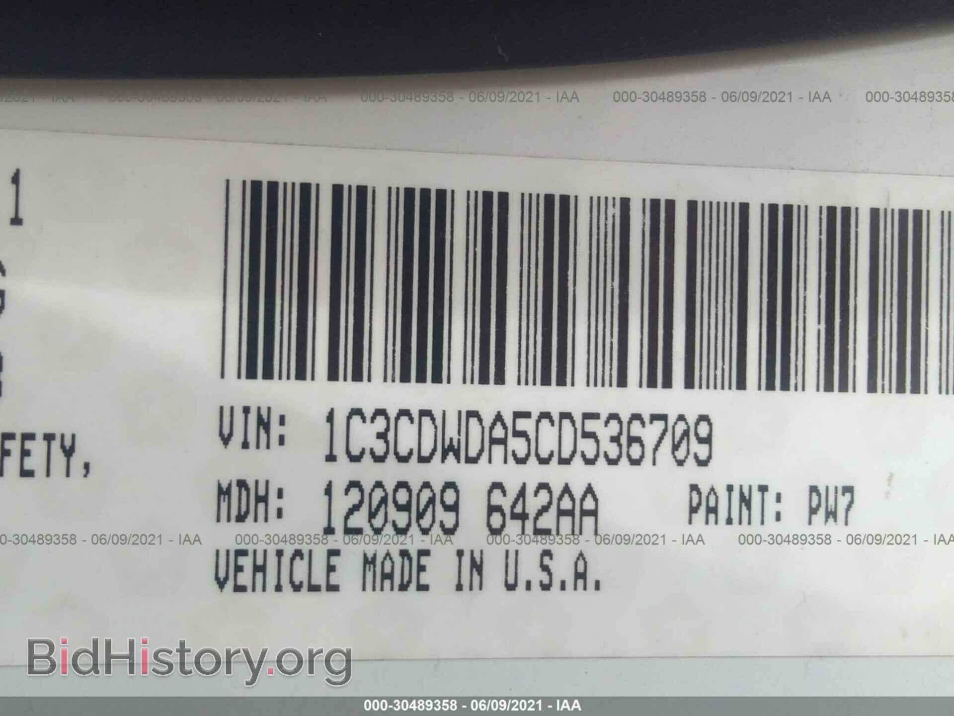 2012 DODGE CALIBER - VIN: 1C3CDWDA5CD536709 - Photo 9