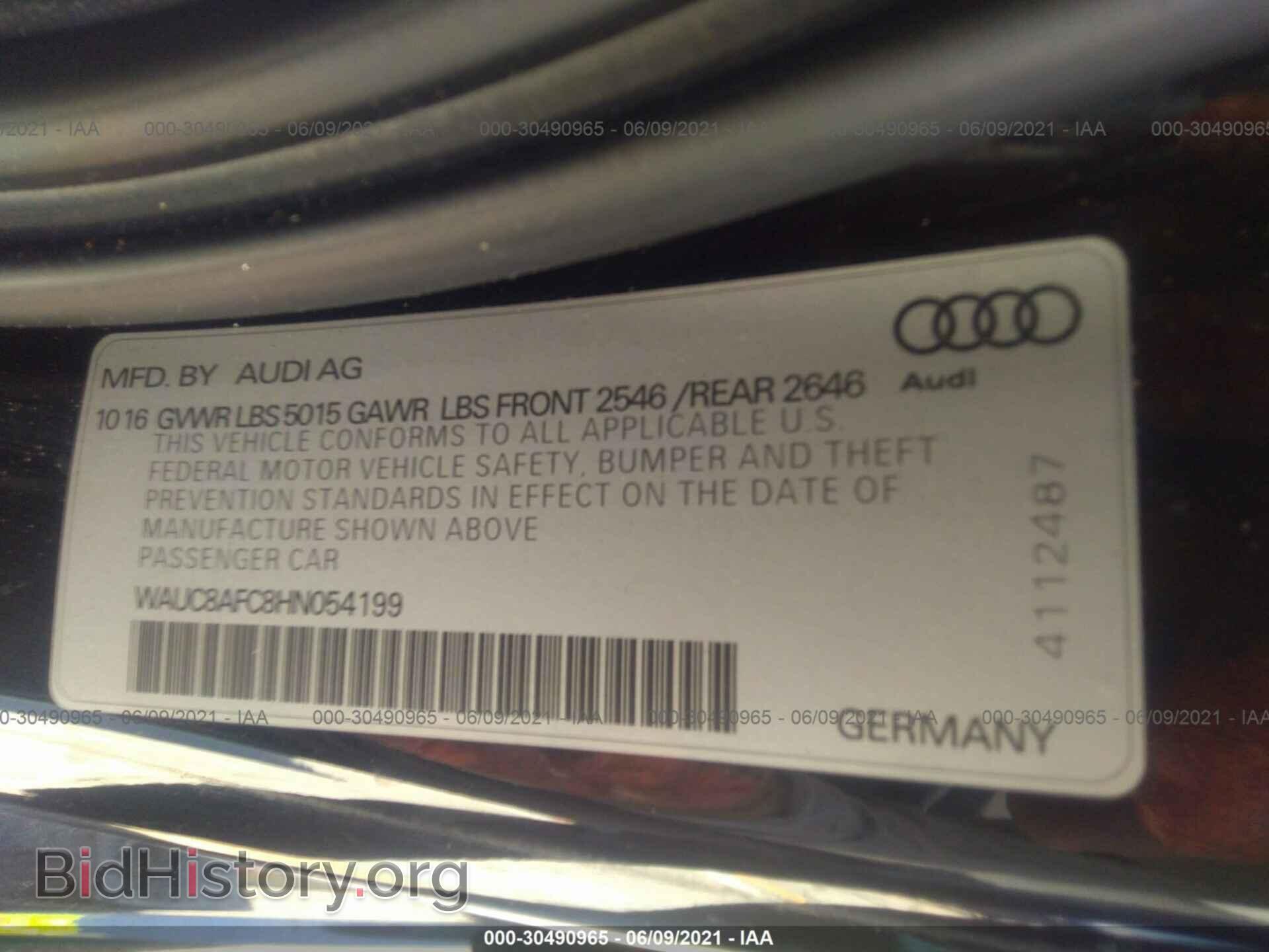 2017 AUDI A6 - VIN: WAUC8AFC8HN054199 - Photo 9