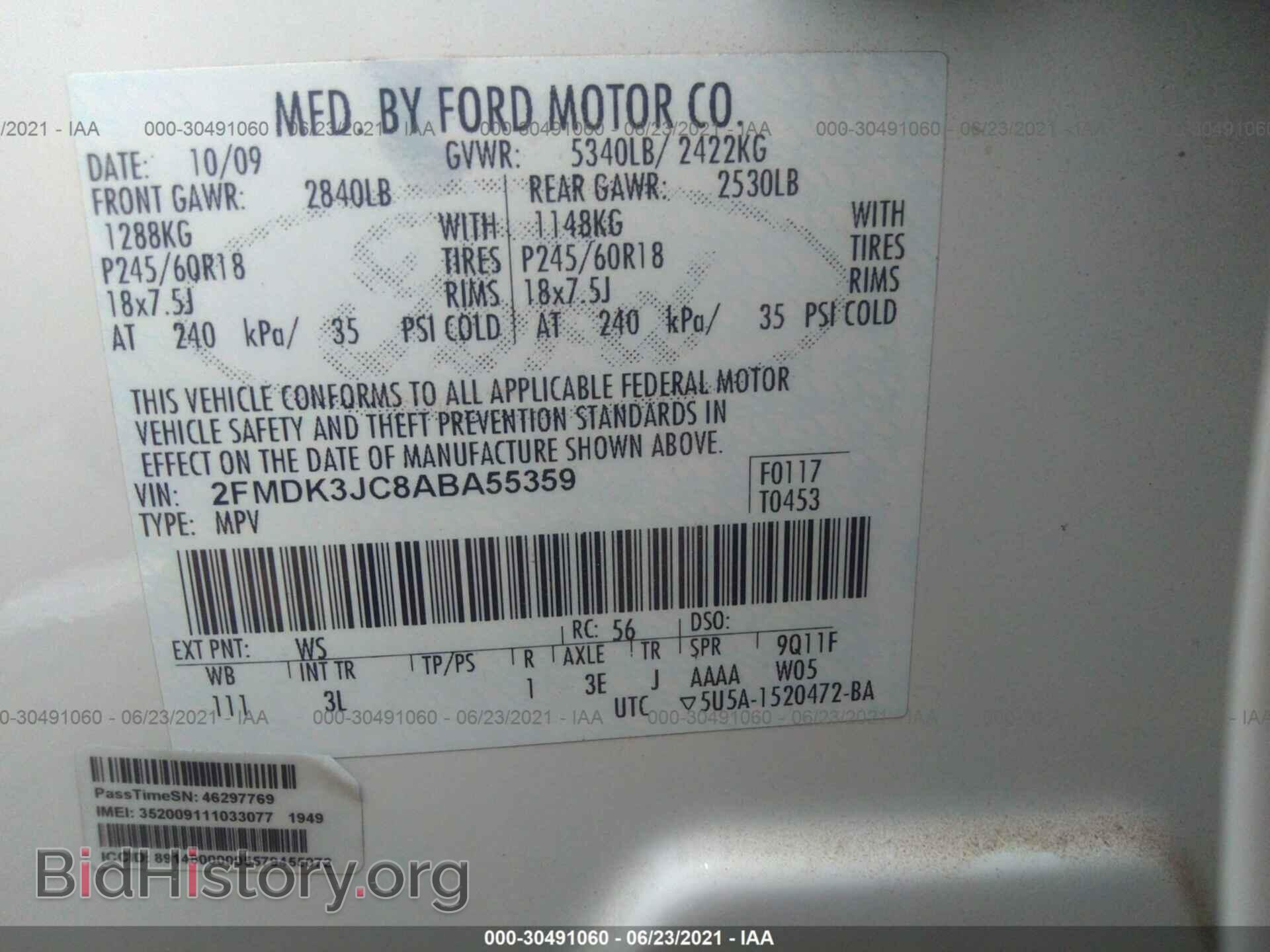 2010 FORD EDGE - VIN: 2FMDK3JC8ABA55359 - Photo 9