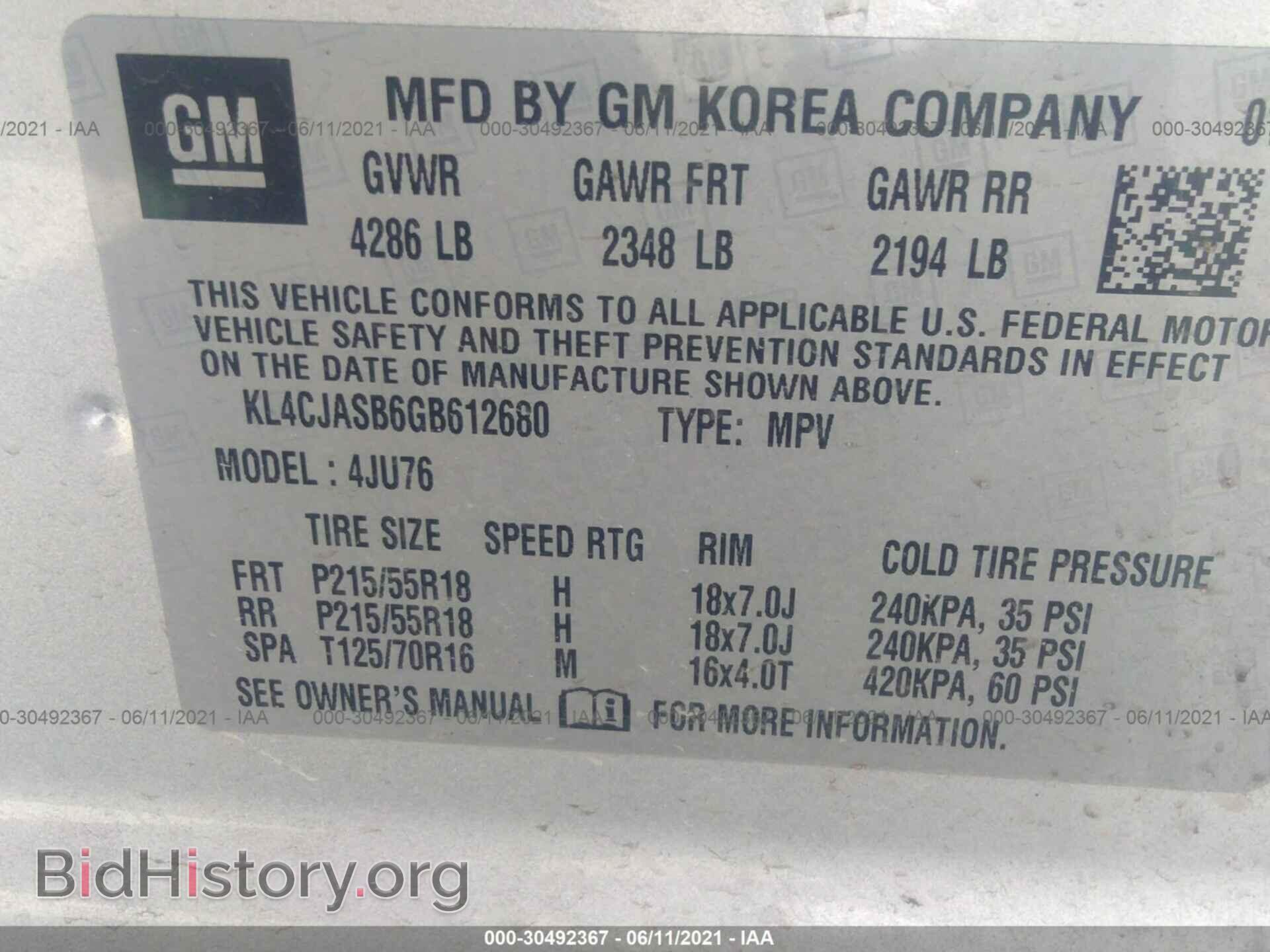 2016 BUICK ENCORE - VIN: KL4CJASB6GB612680 - Фото 9