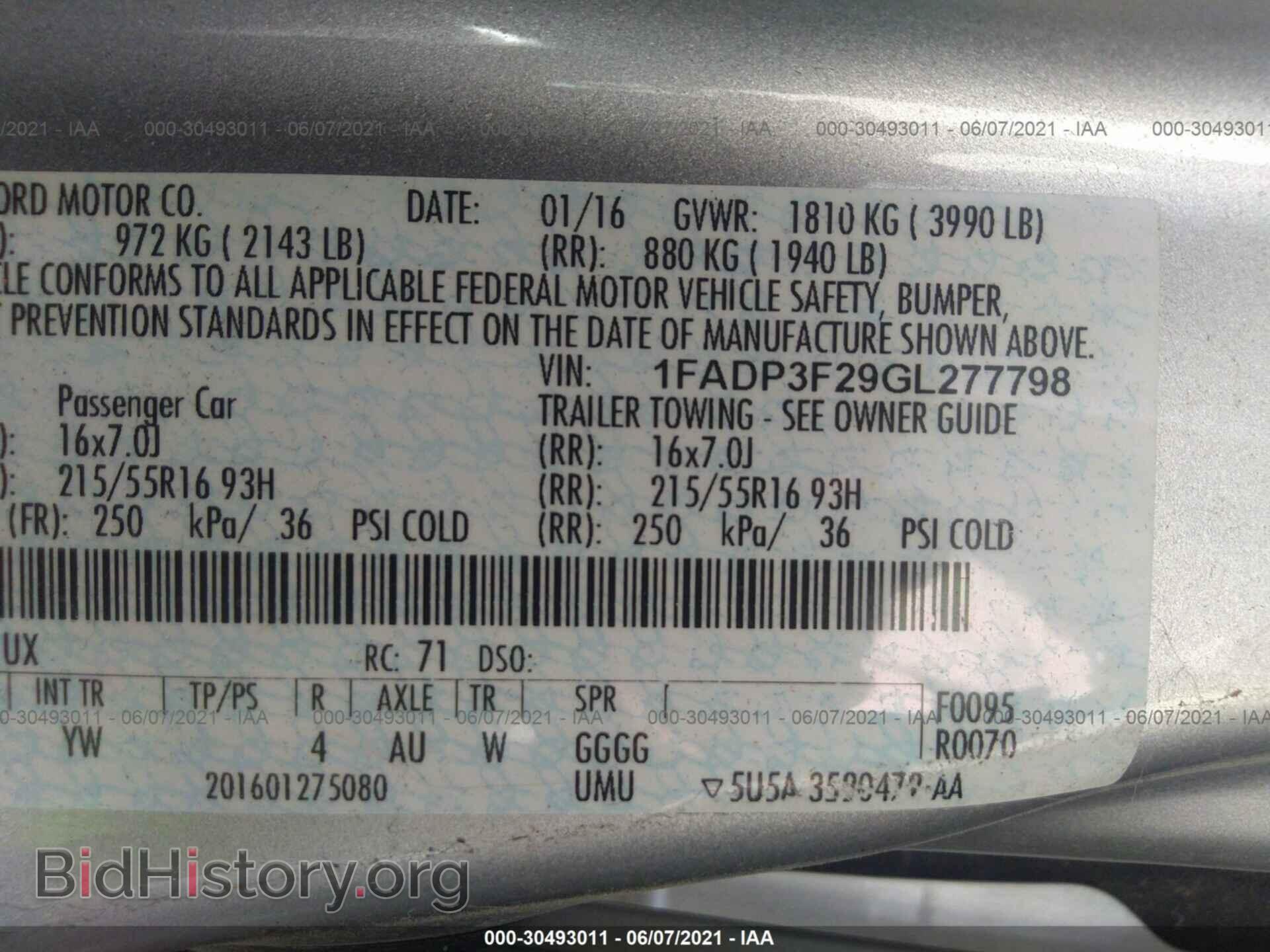 2016 FORD FOCUS - VIN: 1FADP3F29GL277798 - Photo 9