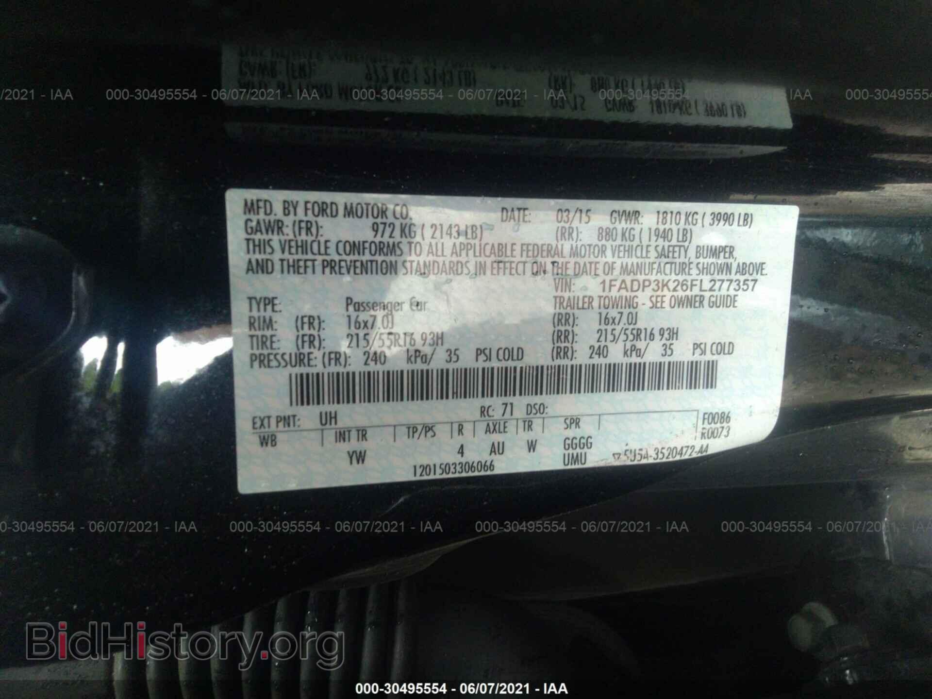 2015 FORD FOCUS - VIN: 1FADP3K26FL277357 - Фото 9