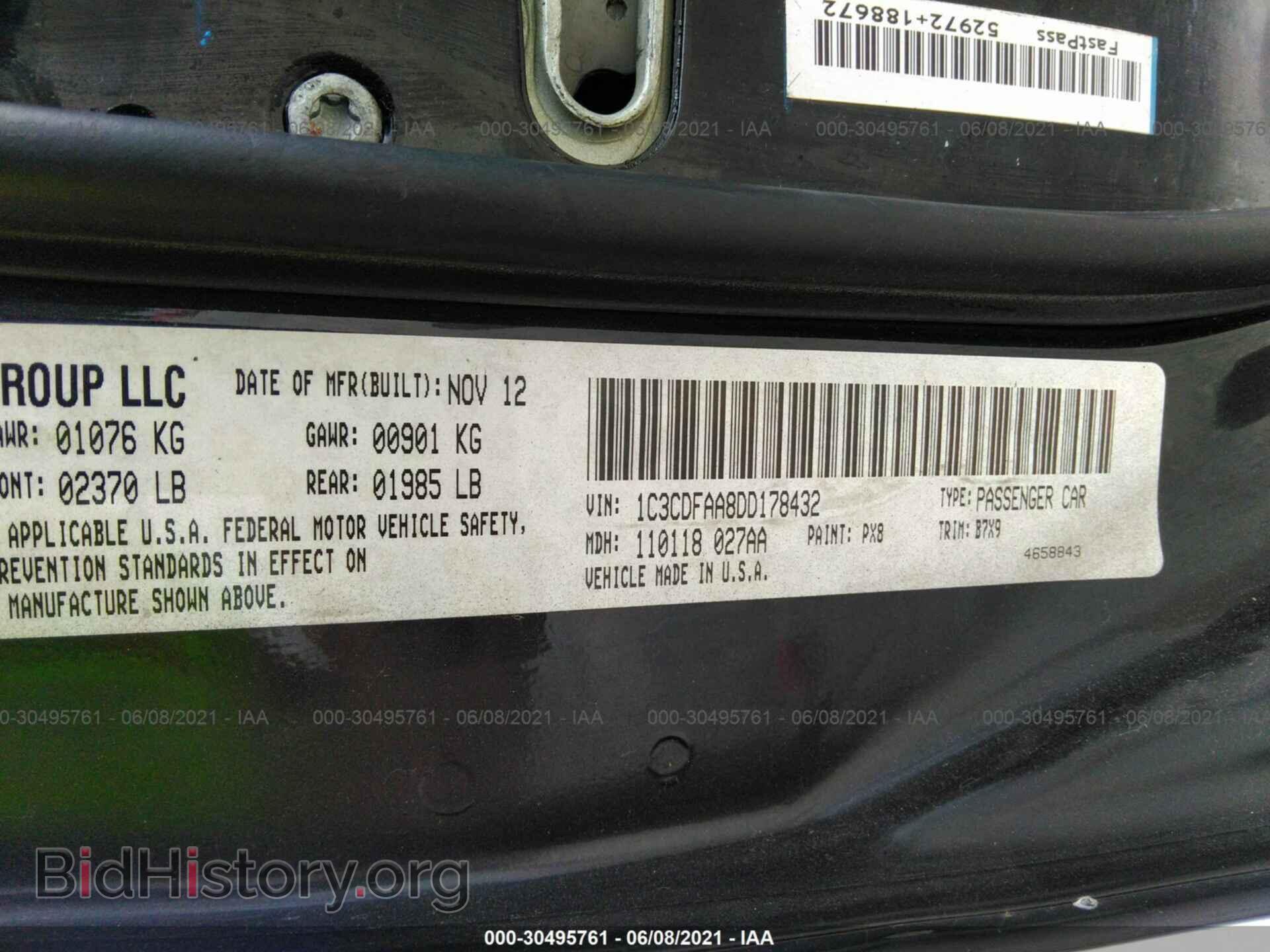 2013 DODGE DART - VIN: 1C3CDFAA8DD178432 - Photo 9