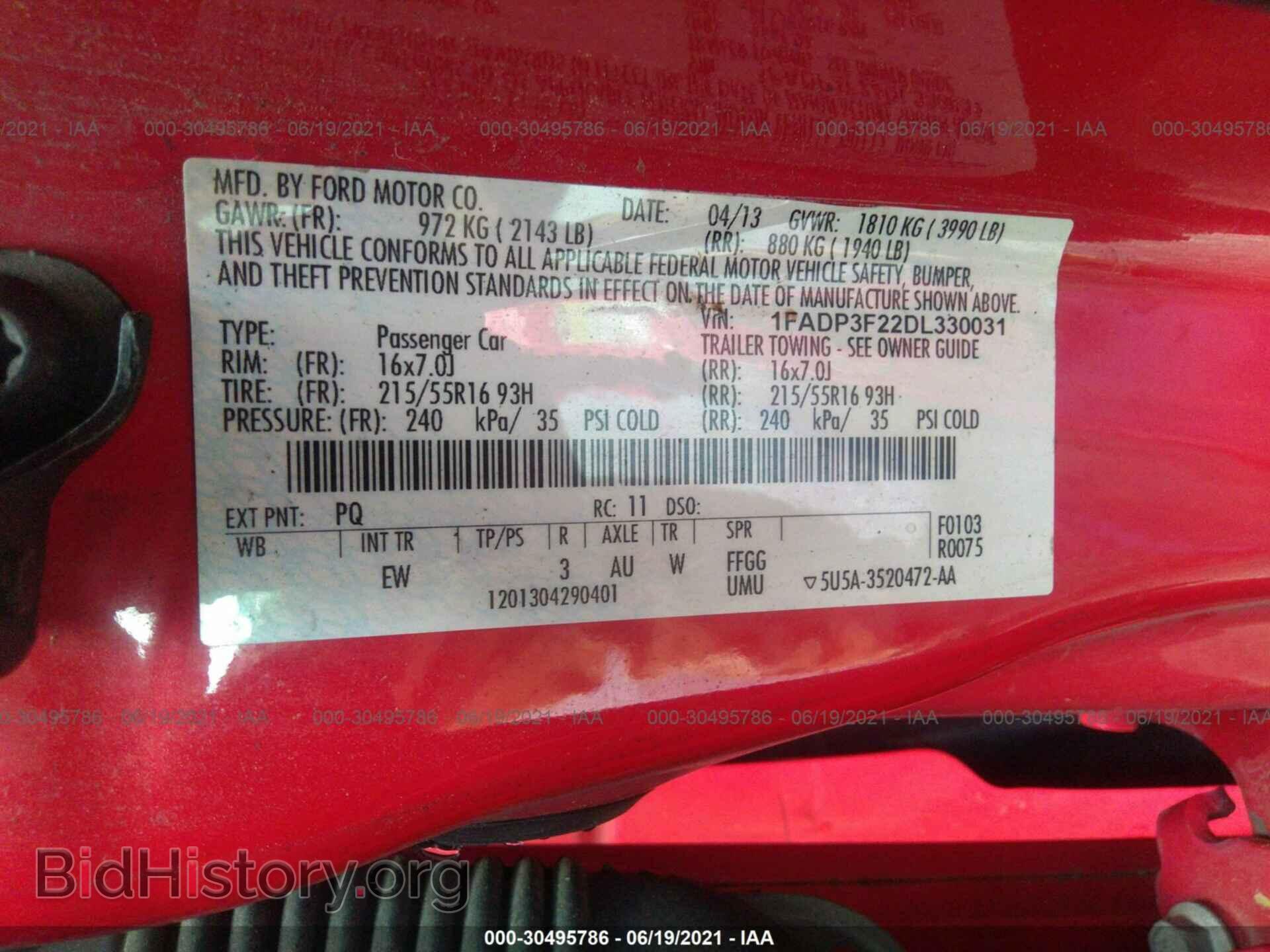 2013 FORD FOCUS - VIN: 1FADP3F22DL330031 - Photo 9