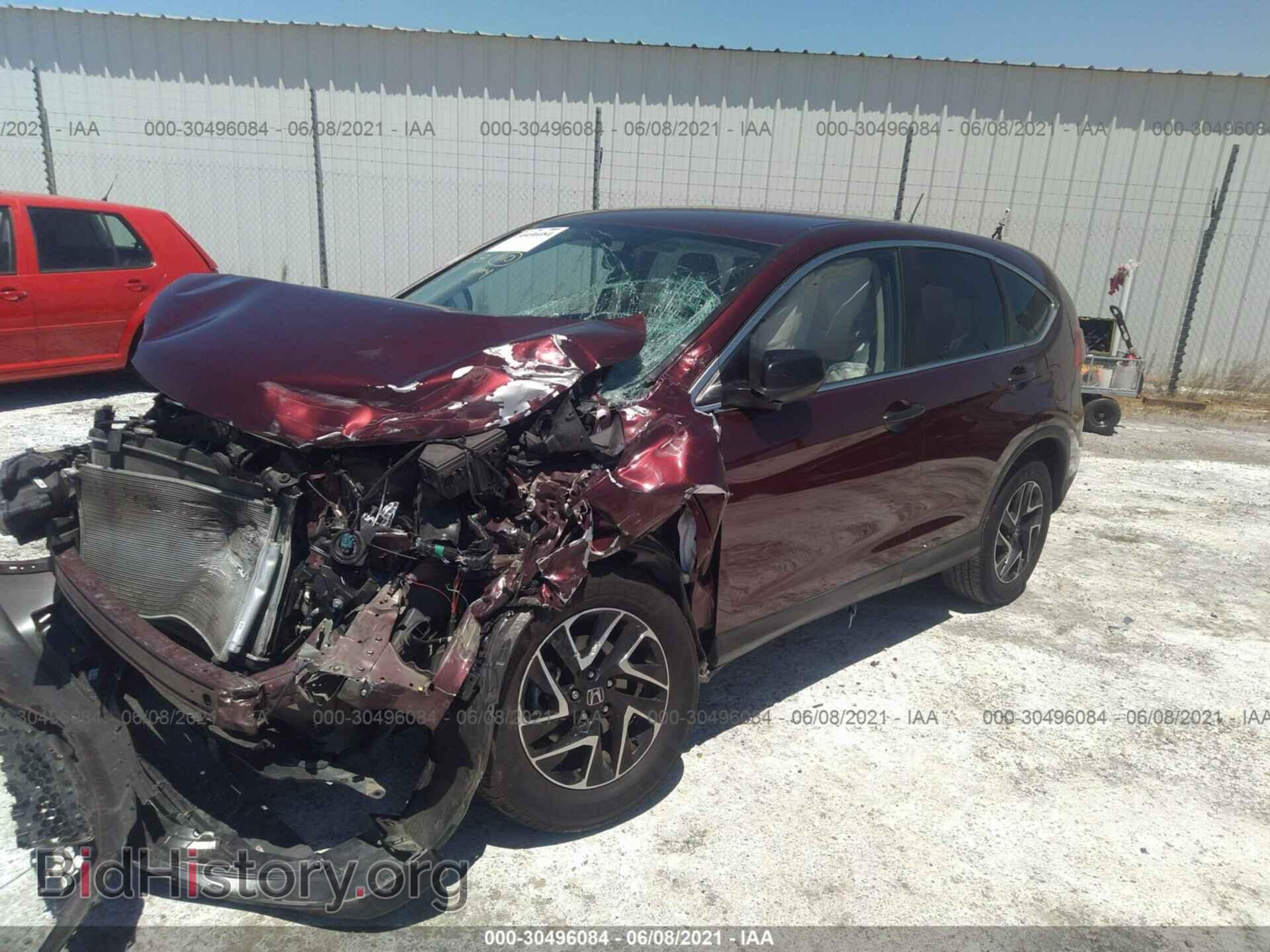 2016 HONDA CR-V - VIN: 2HKRM3H42GH545201 - Фото 2