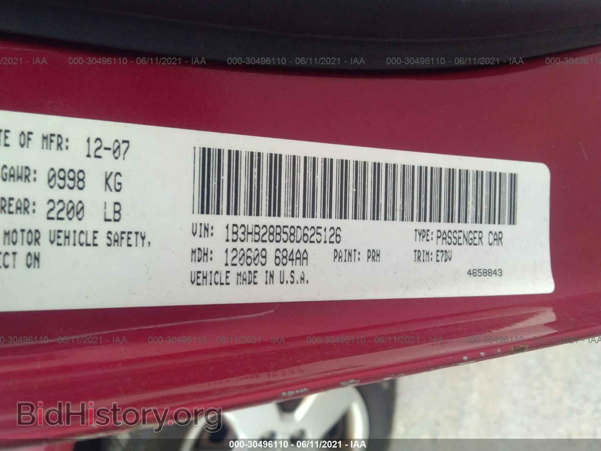 2008 DODGE CALIBER - VIN: 1B3HB28B58D625126 - Фото 9