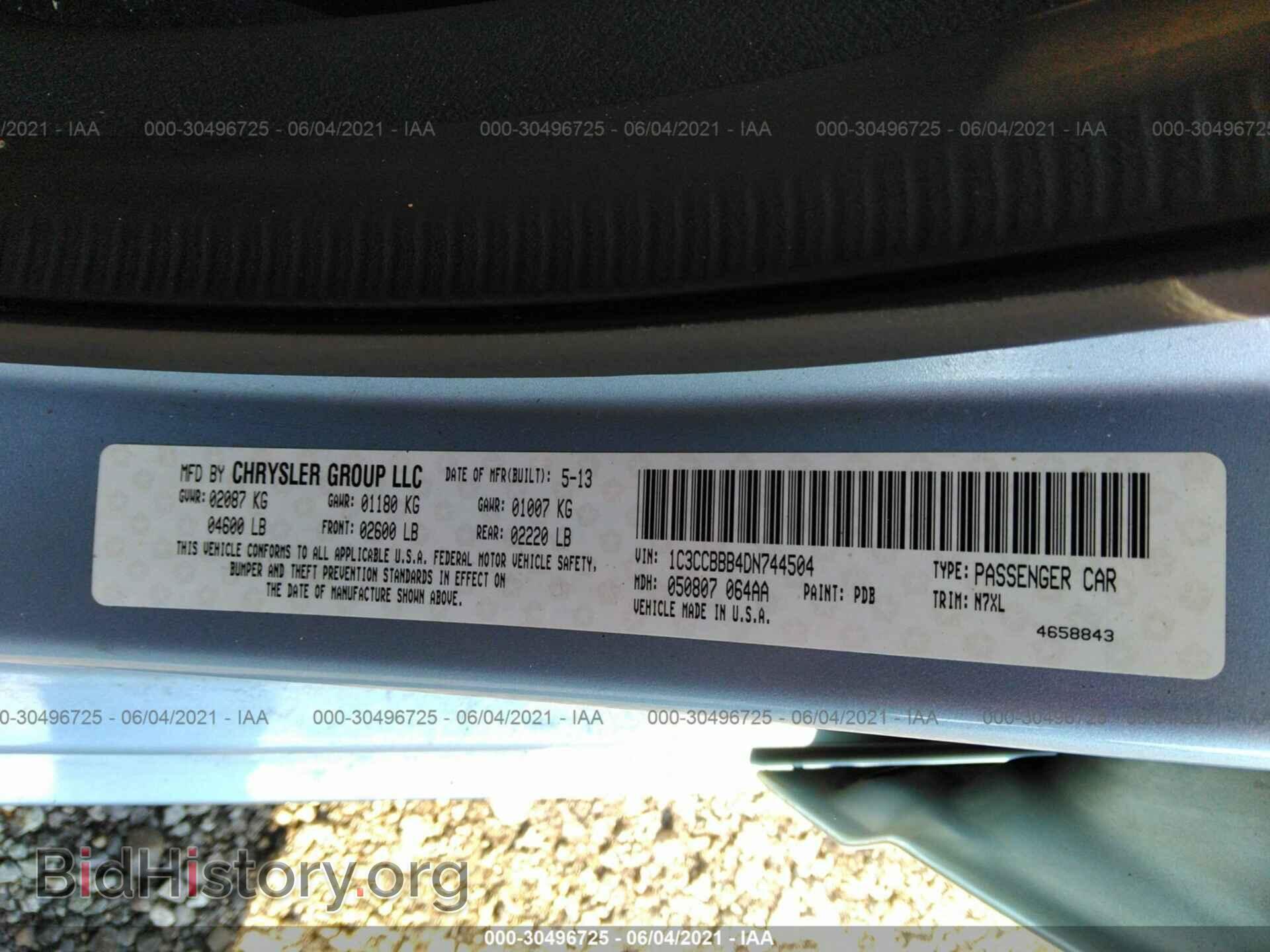 2013 CHRYSLER 200 - VIN: 1C3CCBBB4DN744504 - Фото 9