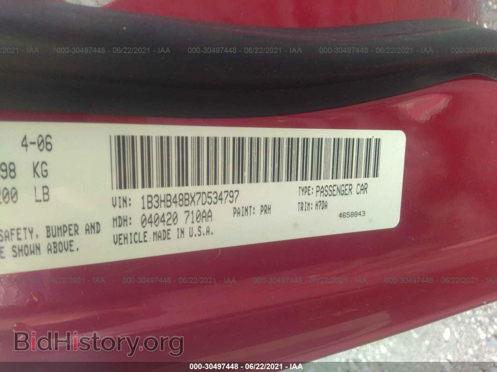 2007 DODGE CALIBER - VIN: 1B3HB48BX7D534797 - Фото 9