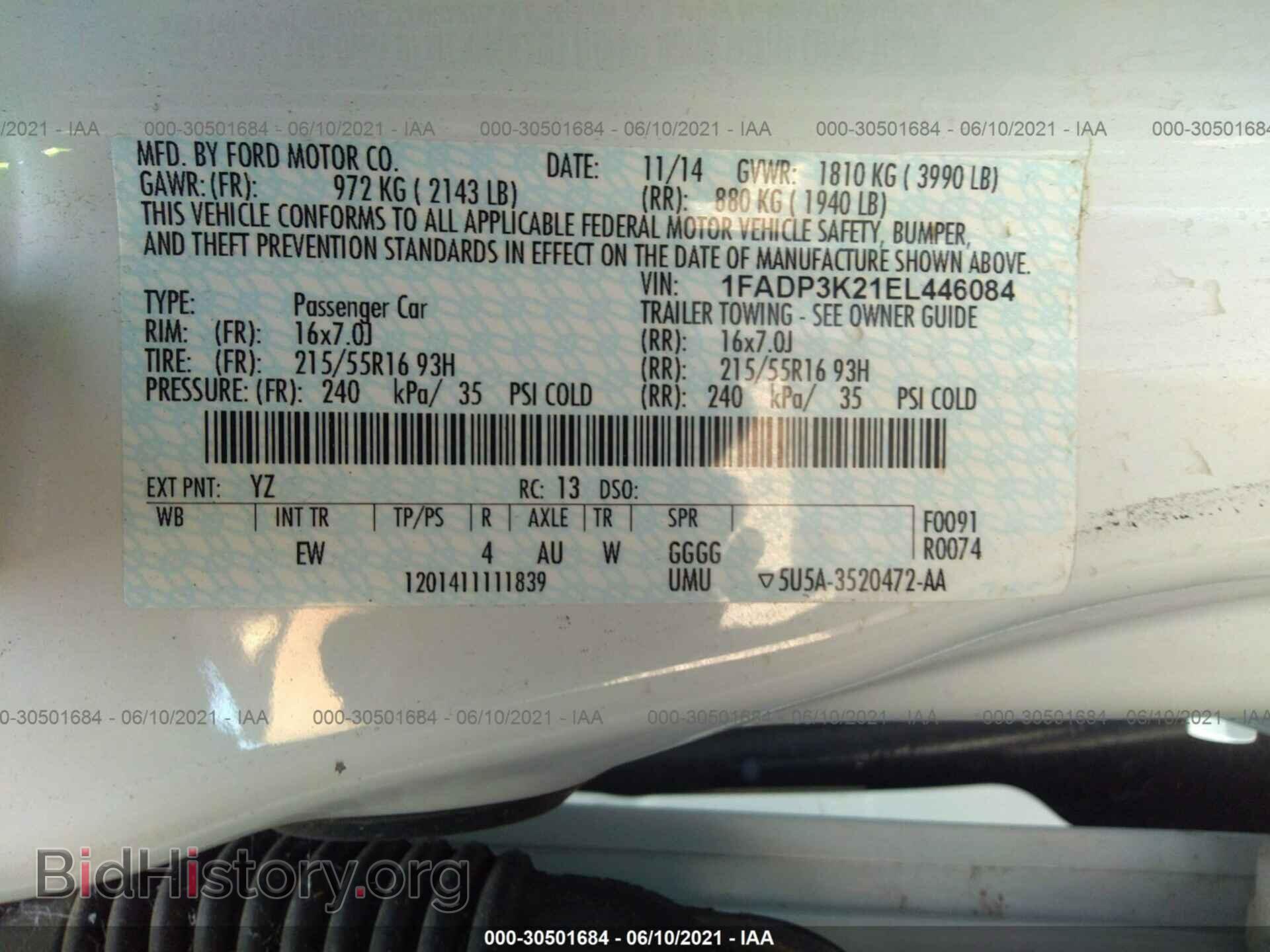 2014 FORD FOCUS - VIN: 1FADP3K21EL446084 - Photo 9