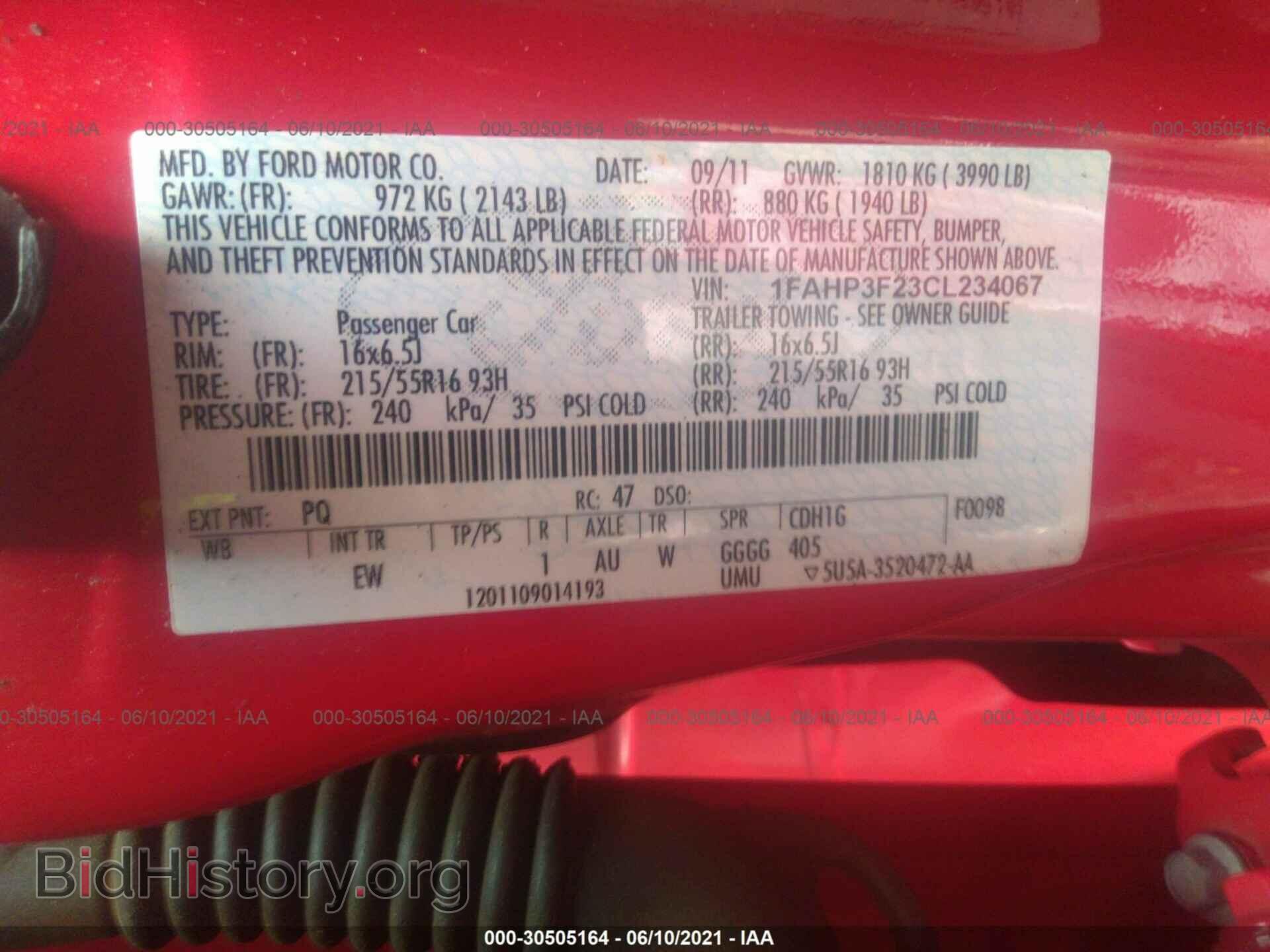 2012 FORD FOCUS - VIN: 1FAHP3F23CL234067 - Photo 9