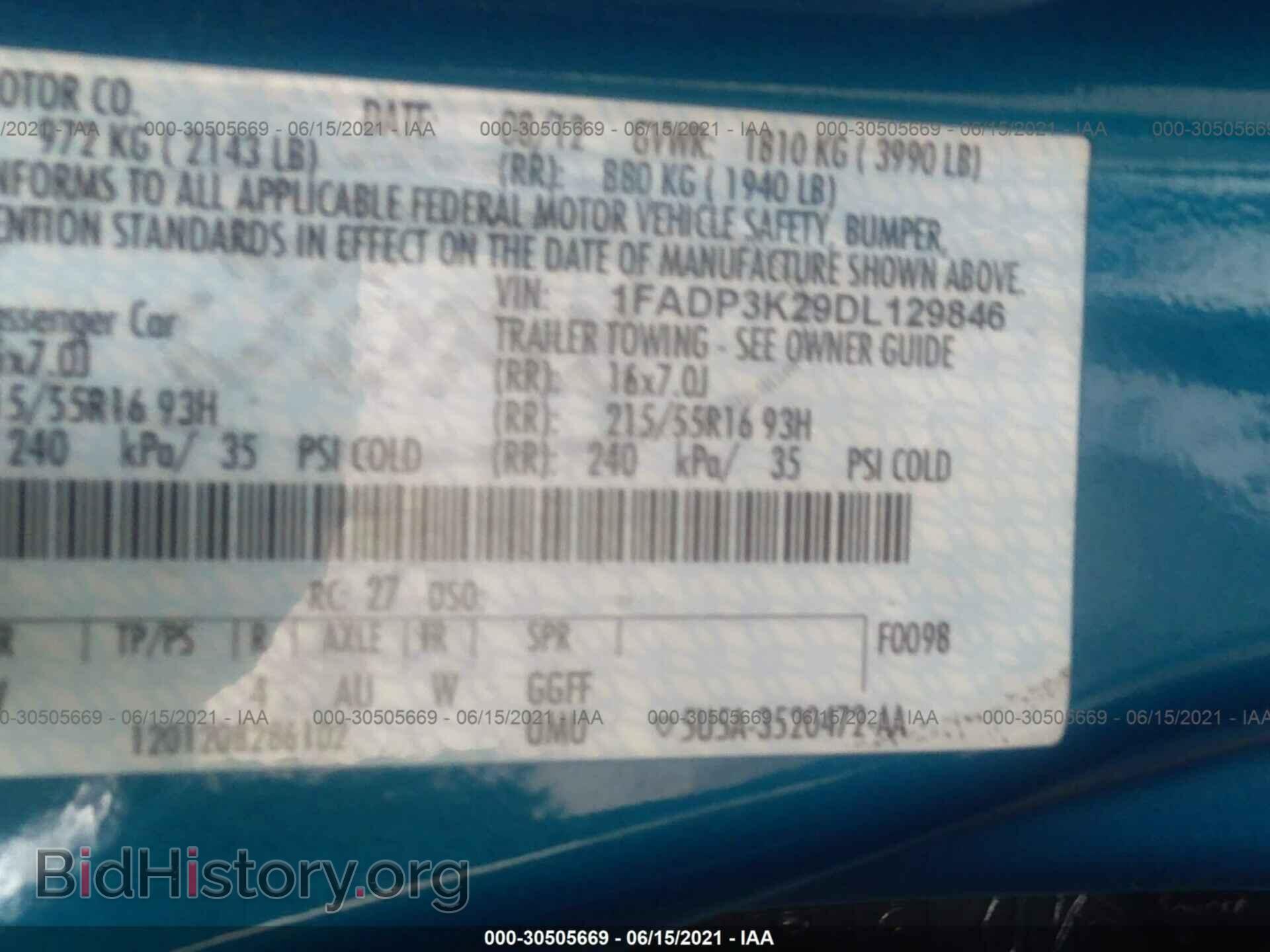 2013 FORD FOCUS - VIN: 1FADP3K29DL129846 - Photo 9