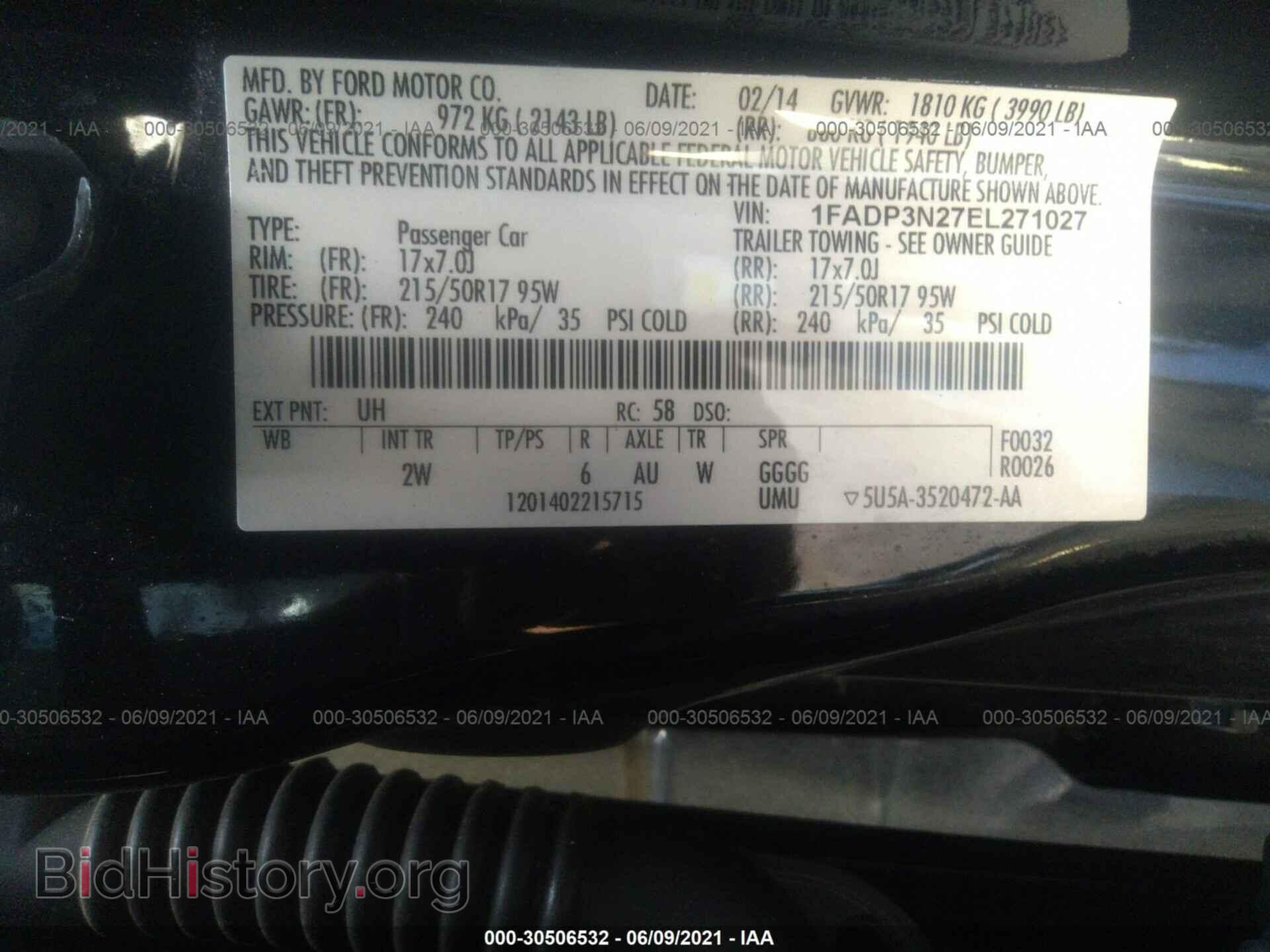 2014 FORD FOCUS - VIN: 1FADP3N27EL271027 - Photo 9
